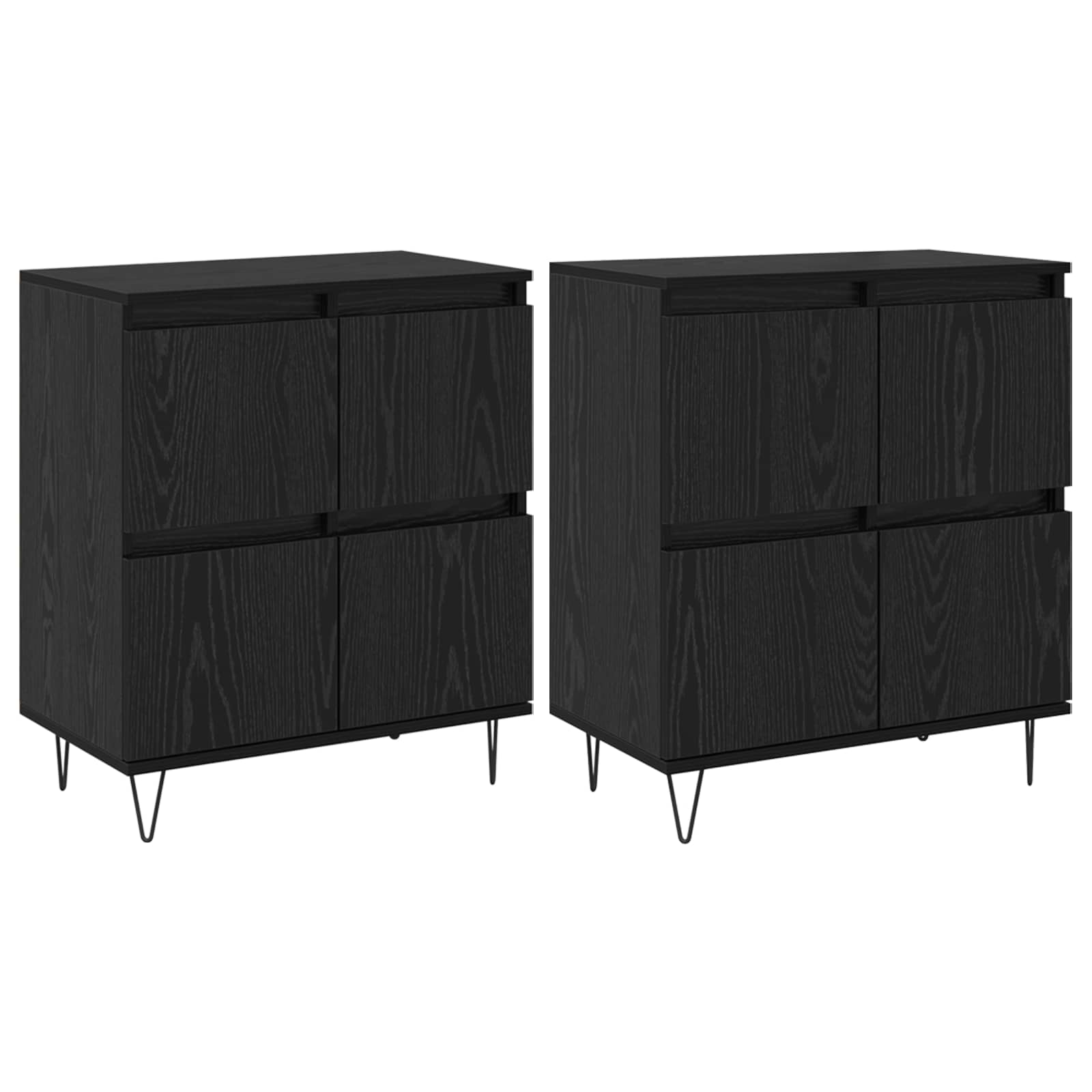Buffets 2 pcs Chêne noir - XIOS
