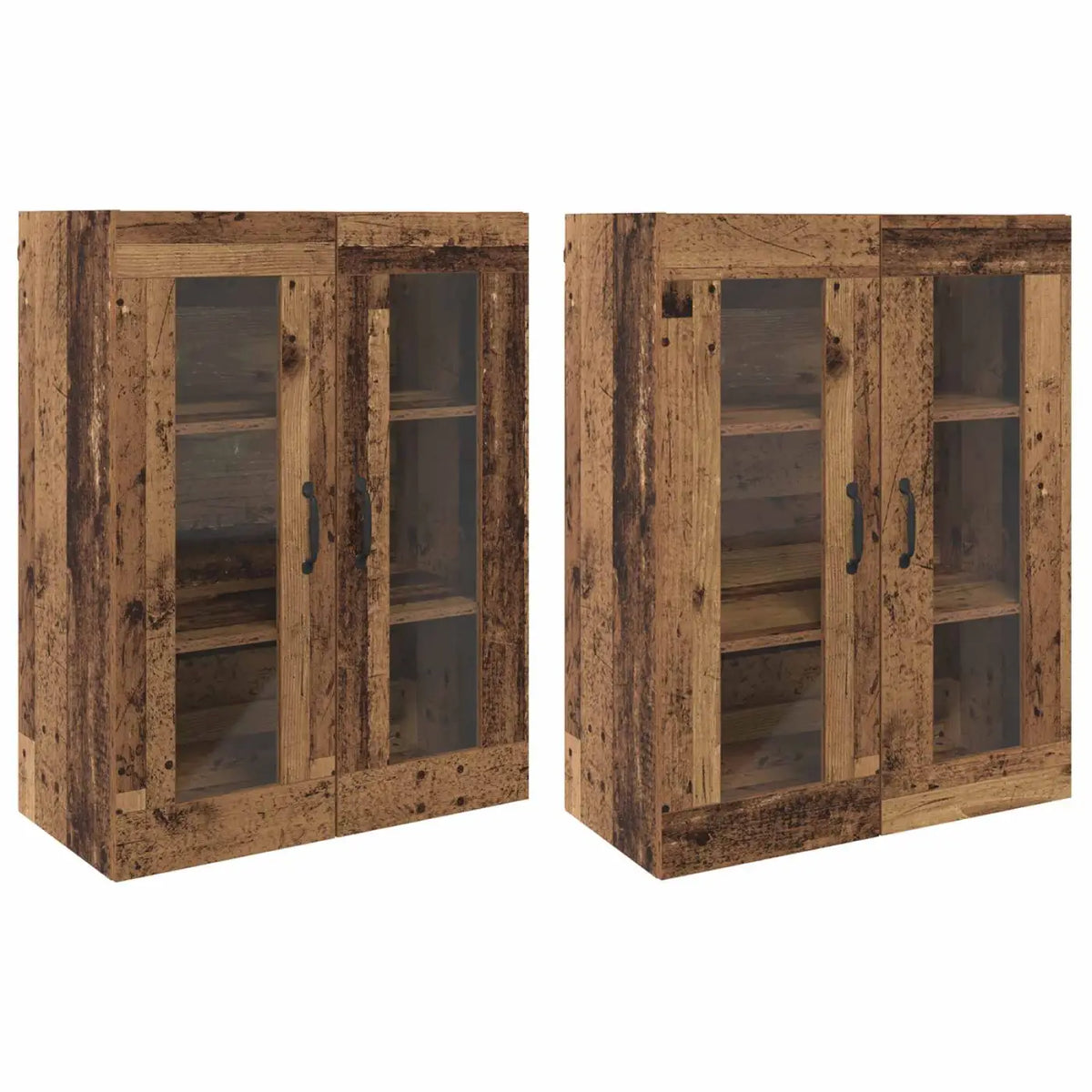 Armoires Murailles 2 pc Bois ancien 69,5 x 34 x 90 cm - XIOS