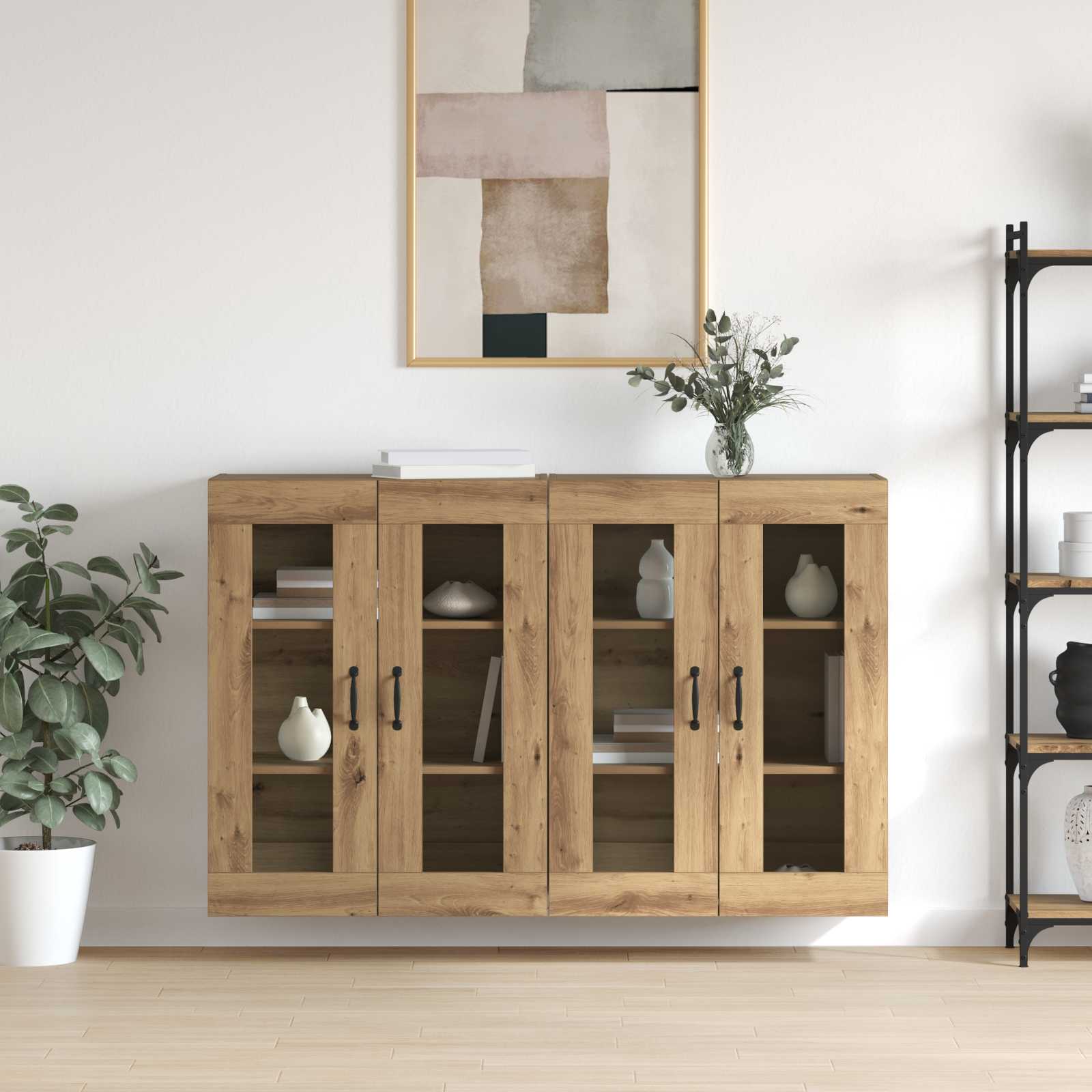 Armoires Murailles 2 pcs chêne artisanal 69,5 x 34 x 90 cm - XIOS