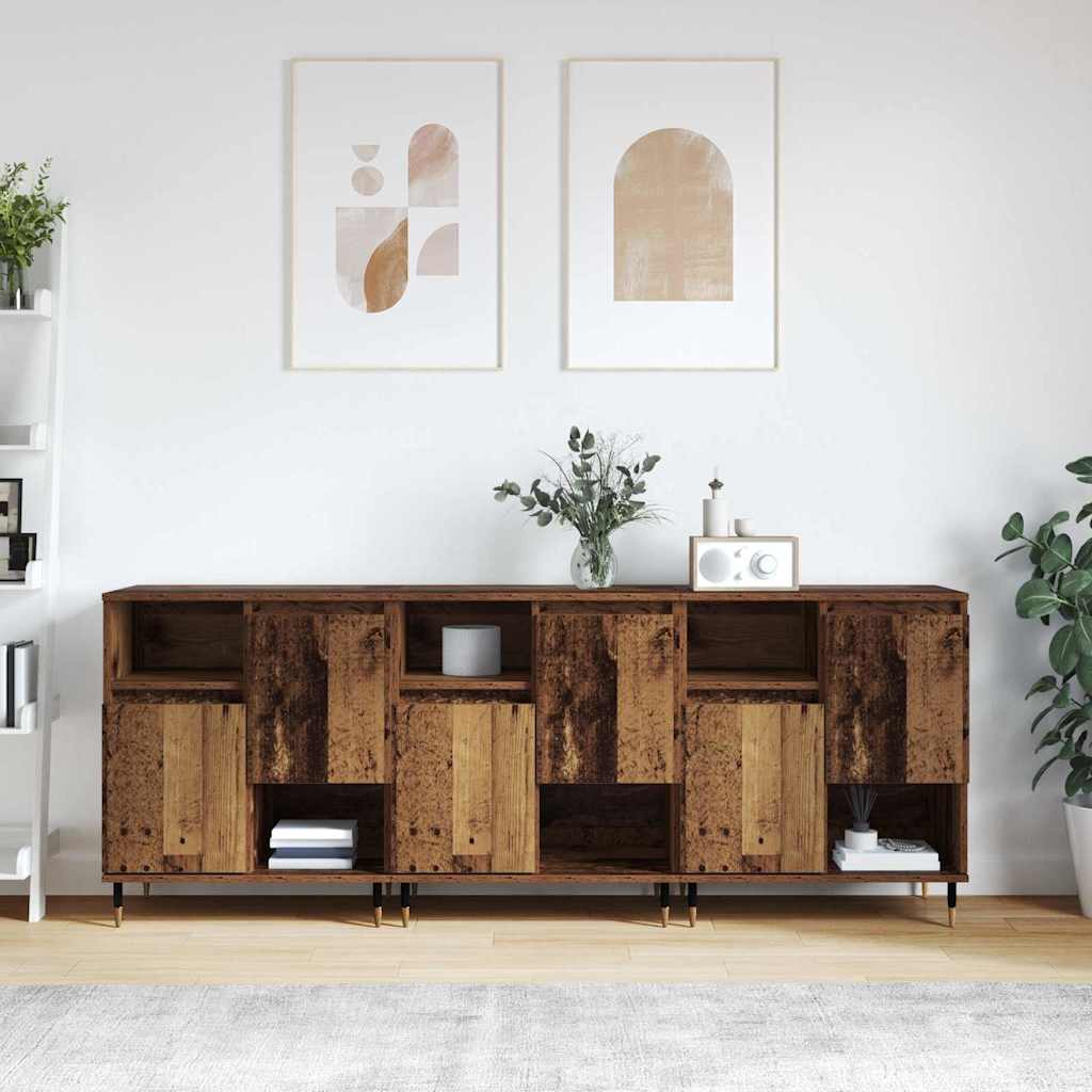 Buffets 3 pcs Bois ancien 180 x 35 x 70 cm Bois d'ingénierie - XIOS