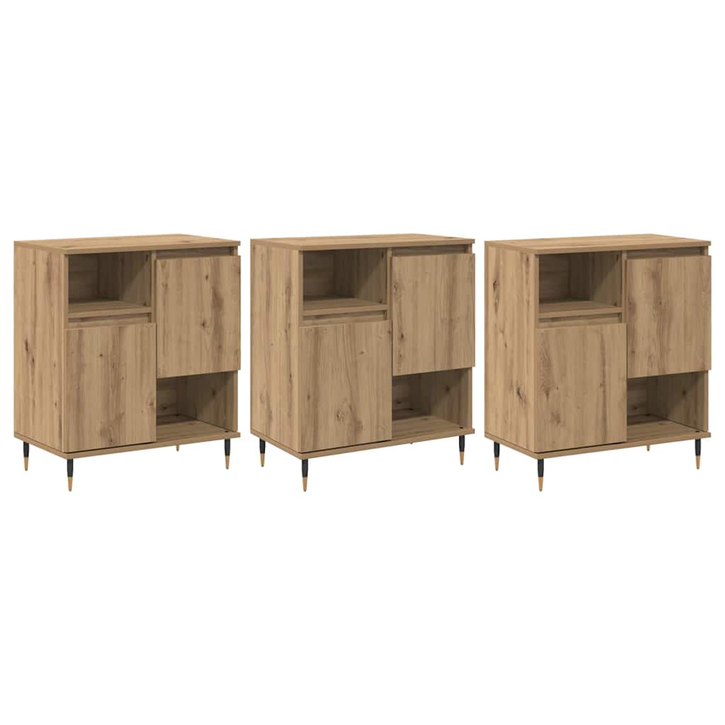 Buffets 3 pcs chêne artisanal 180 x 35 x 70 cm - XIOS
