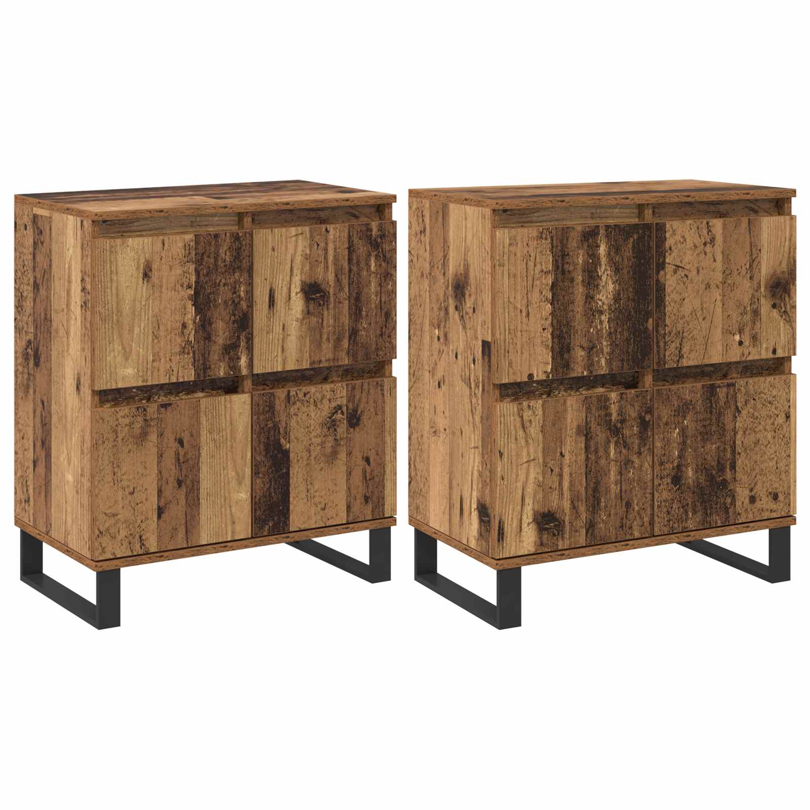 Buffet 2 pcs Bois ancien 60 x 35 x 70 cm - XIOS