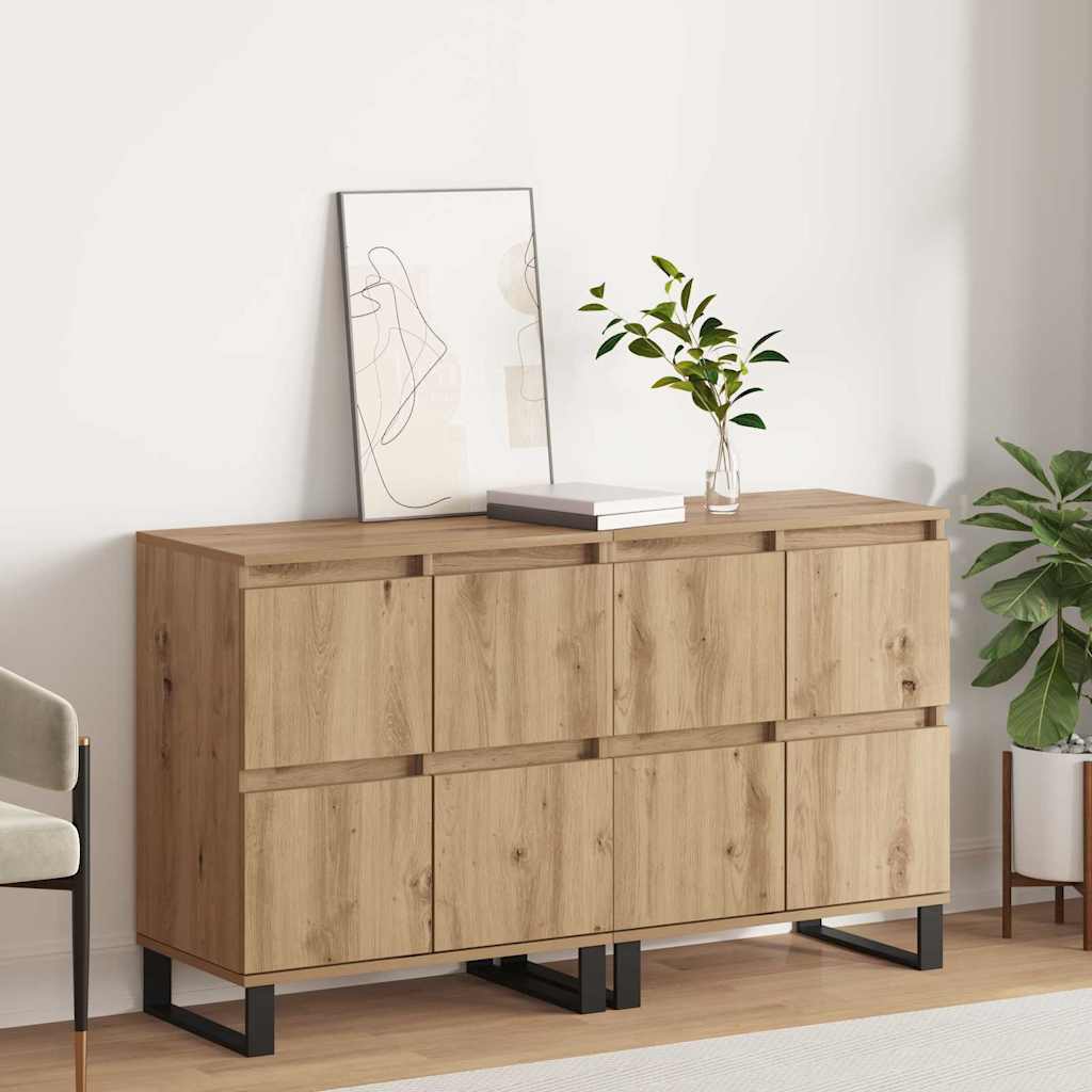 Buffets 2 pcs chêne artisanal 120 x 35 x 70 cm - XIOS