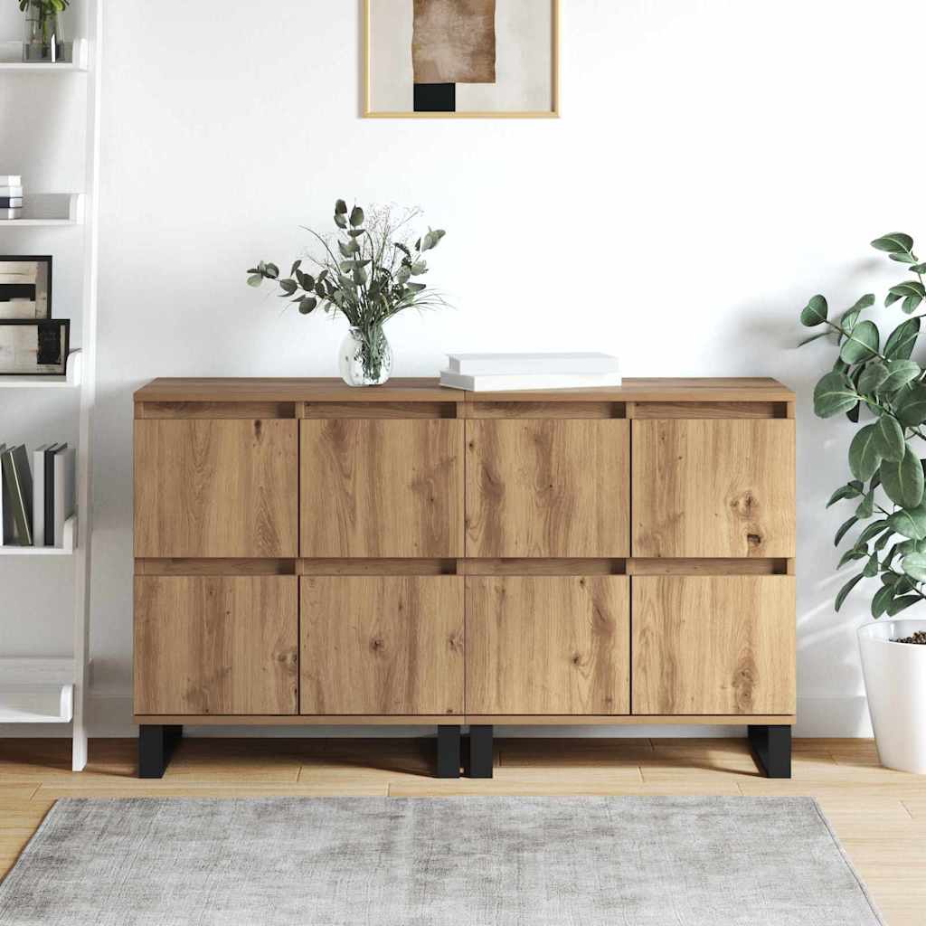 Buffets 2 pcs chêne artisanal 120 x 35 x 70 cm - XIOS