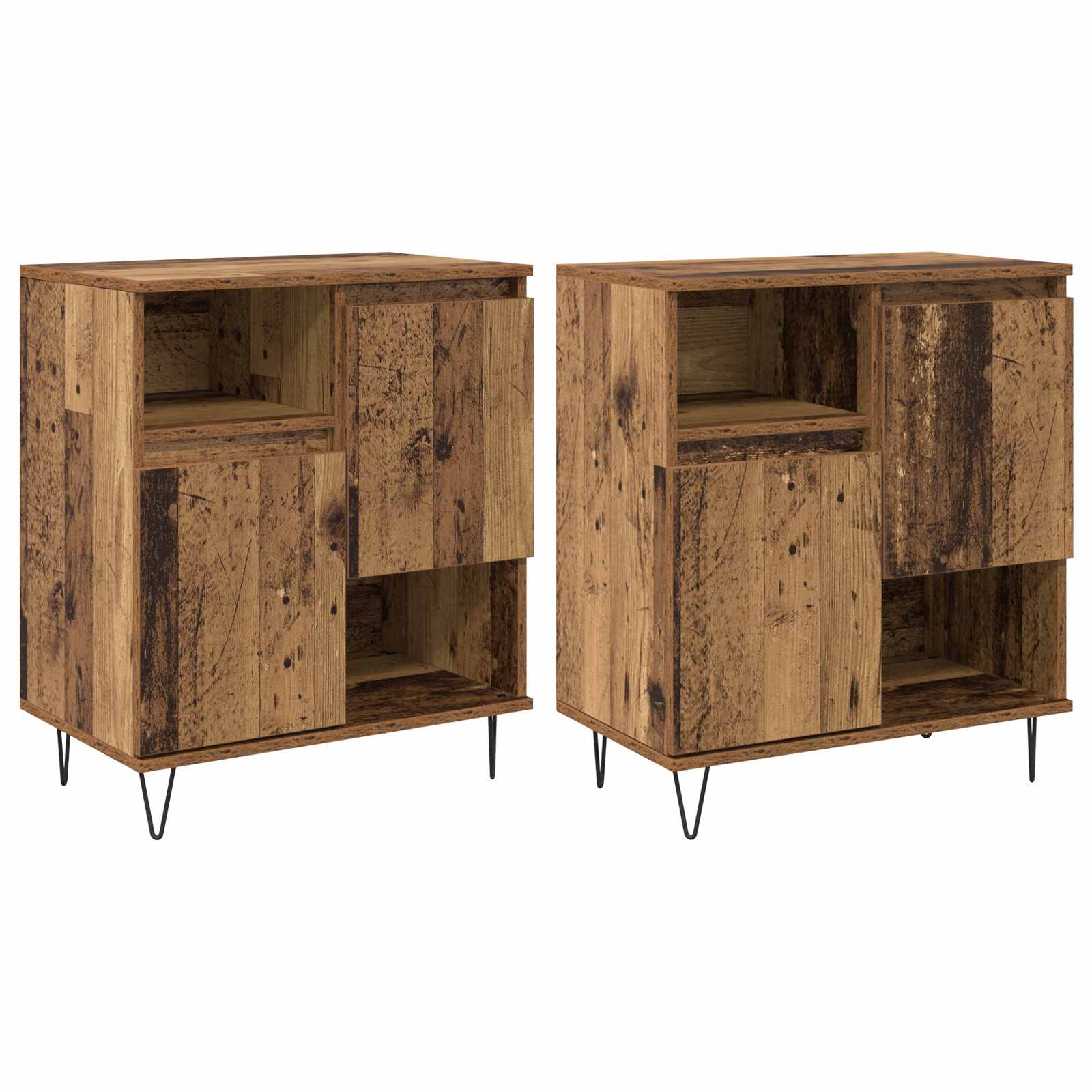 Buffet 2 pcs Bois ancien 60 x 35 x 70 cm - XIOS