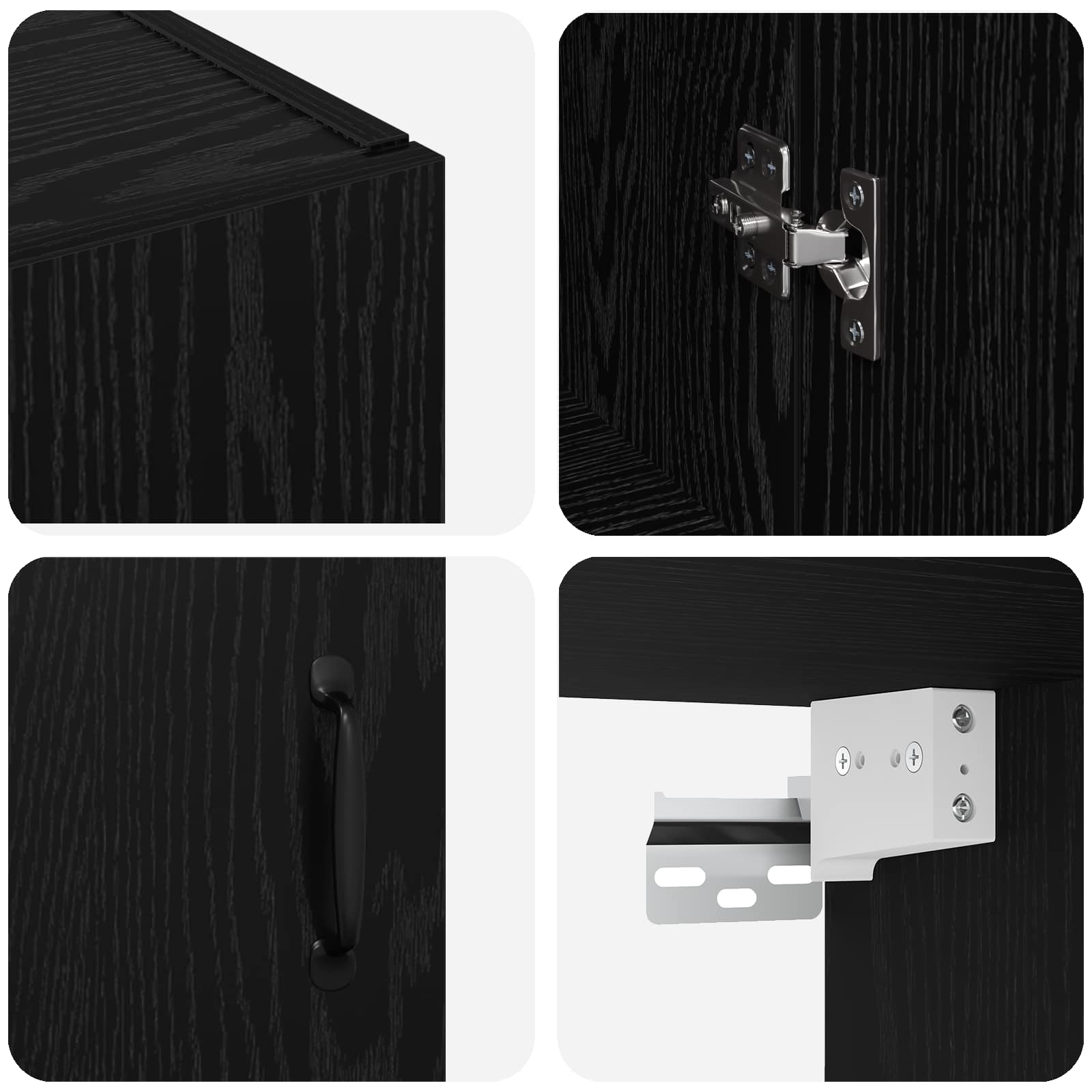 Armoire Murale Montage mural 2 pcs Chêne noir 69,5 x 34 x 90 cm - XIOS