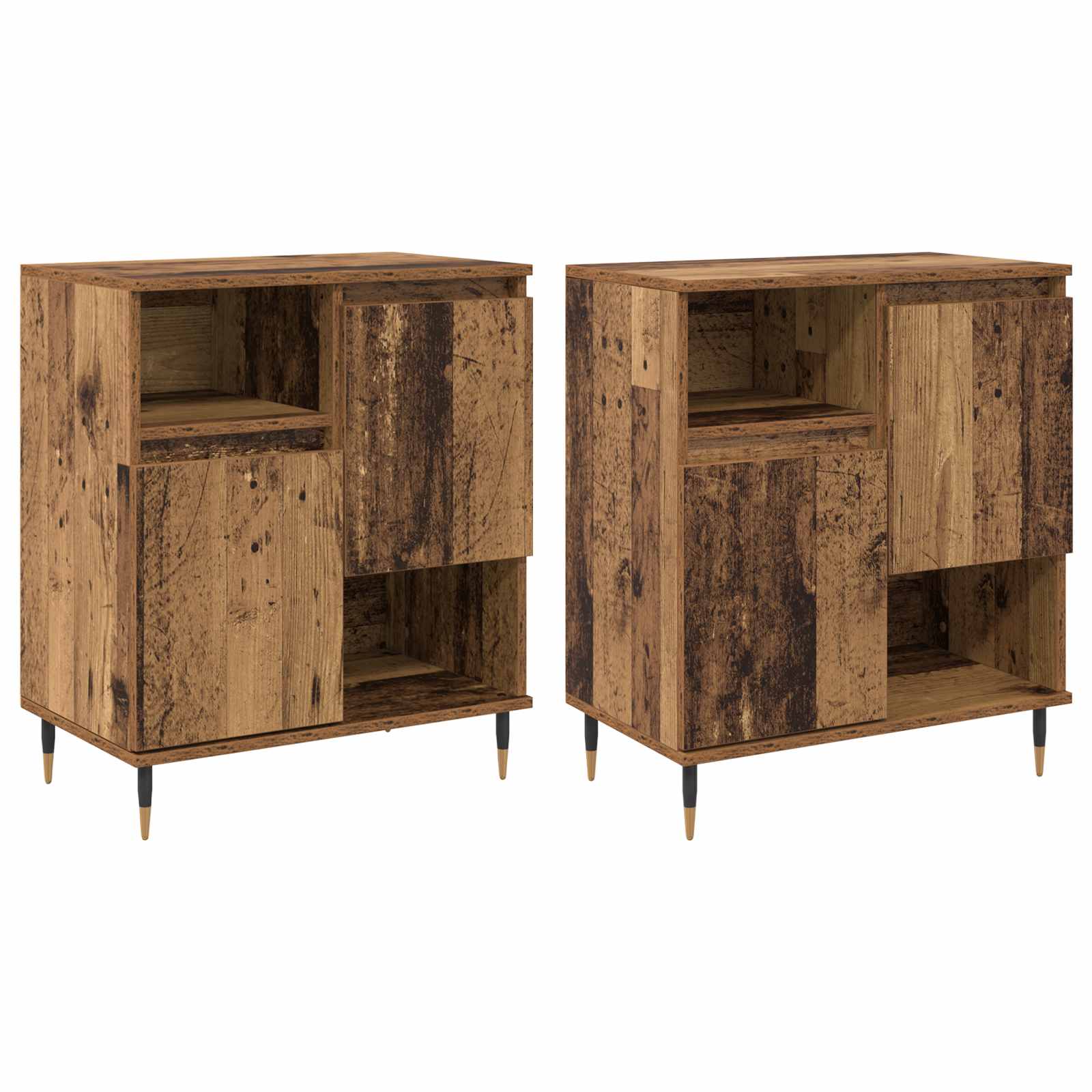 Buffets 2 pcs Bois ancien - XIOS