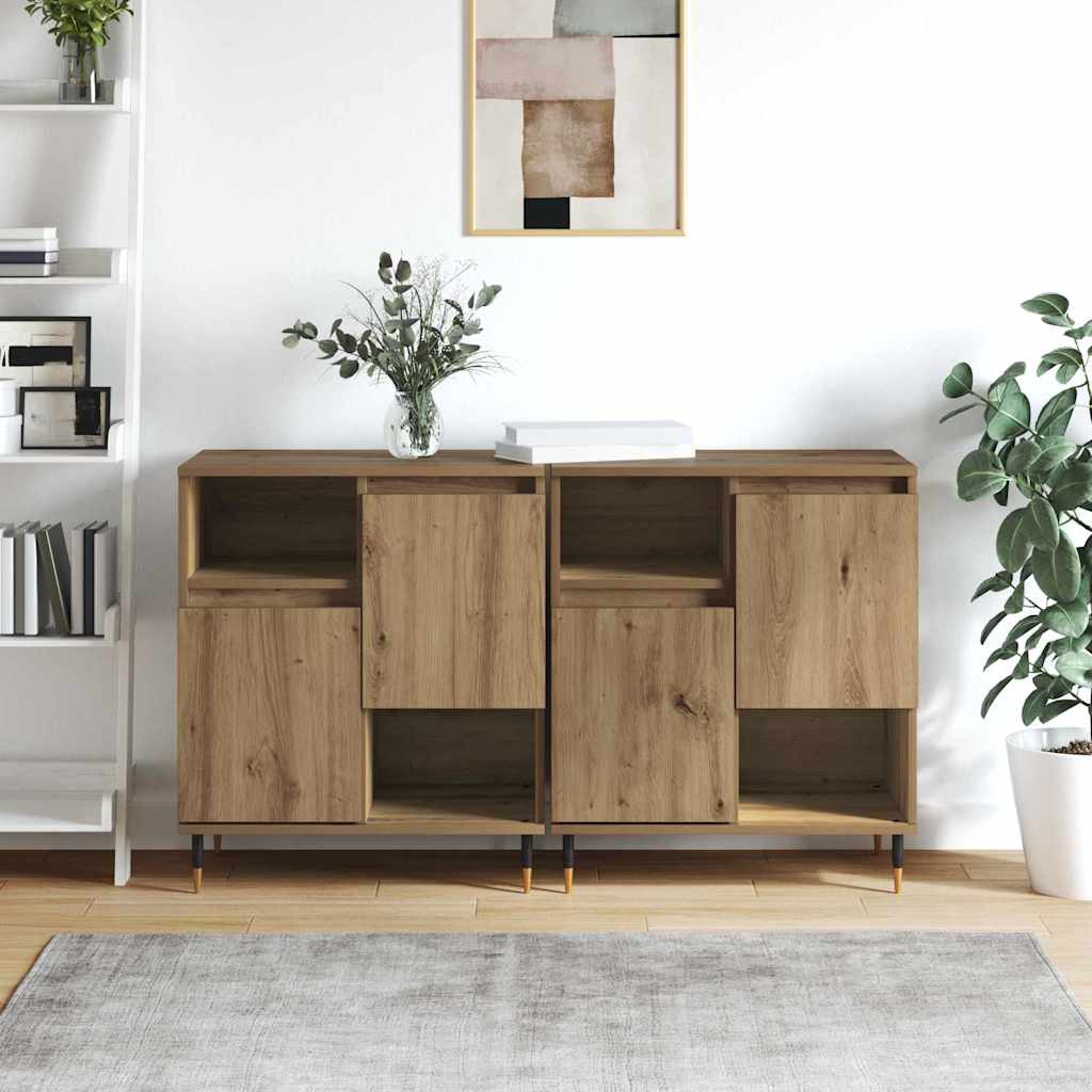 Buffets 2 pcs chêne artisanal 120 x 35 x 70 cm - XIOS