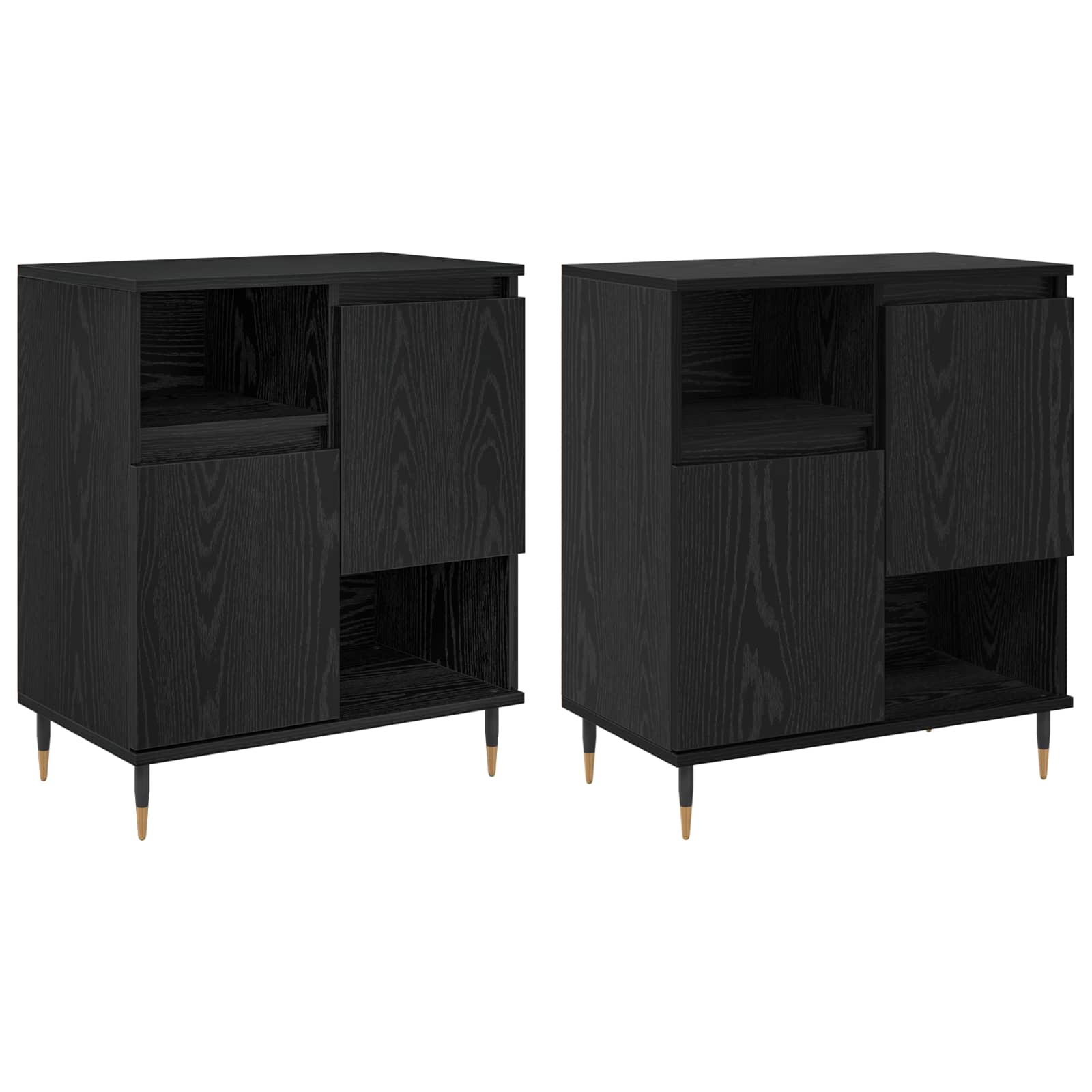 Buffets 2 pcs Chêne noir - XIOS