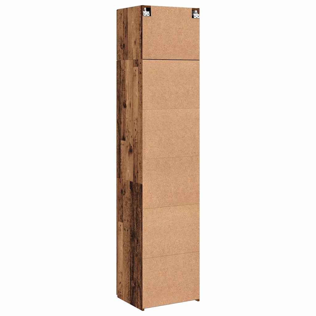Armoire de rangement Montage mural Bois ancien 50 x 41 x 225 cm - XIOS