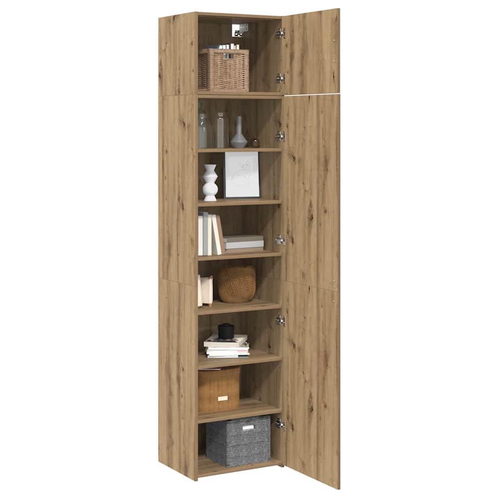 Armoire de rangement chêne artisanal 50 x 41 x 225 cm - XIOS