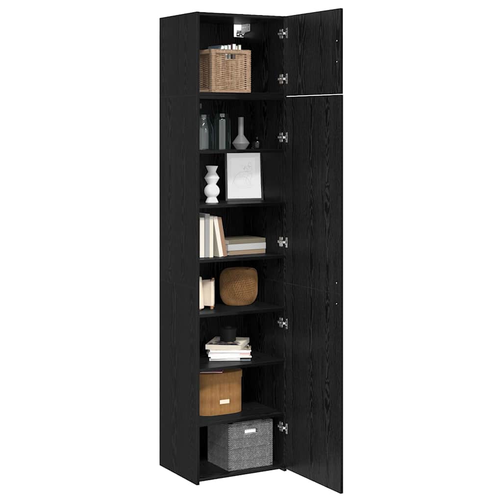 Armoire de rangement Montage mural Chêne noir 50 x 41 x 225 cm - XIOS
