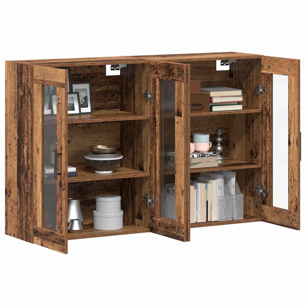 Armoires Murailles 2 pcs Bois ancien 69,5 x 34 x 90 cm - XIOS
