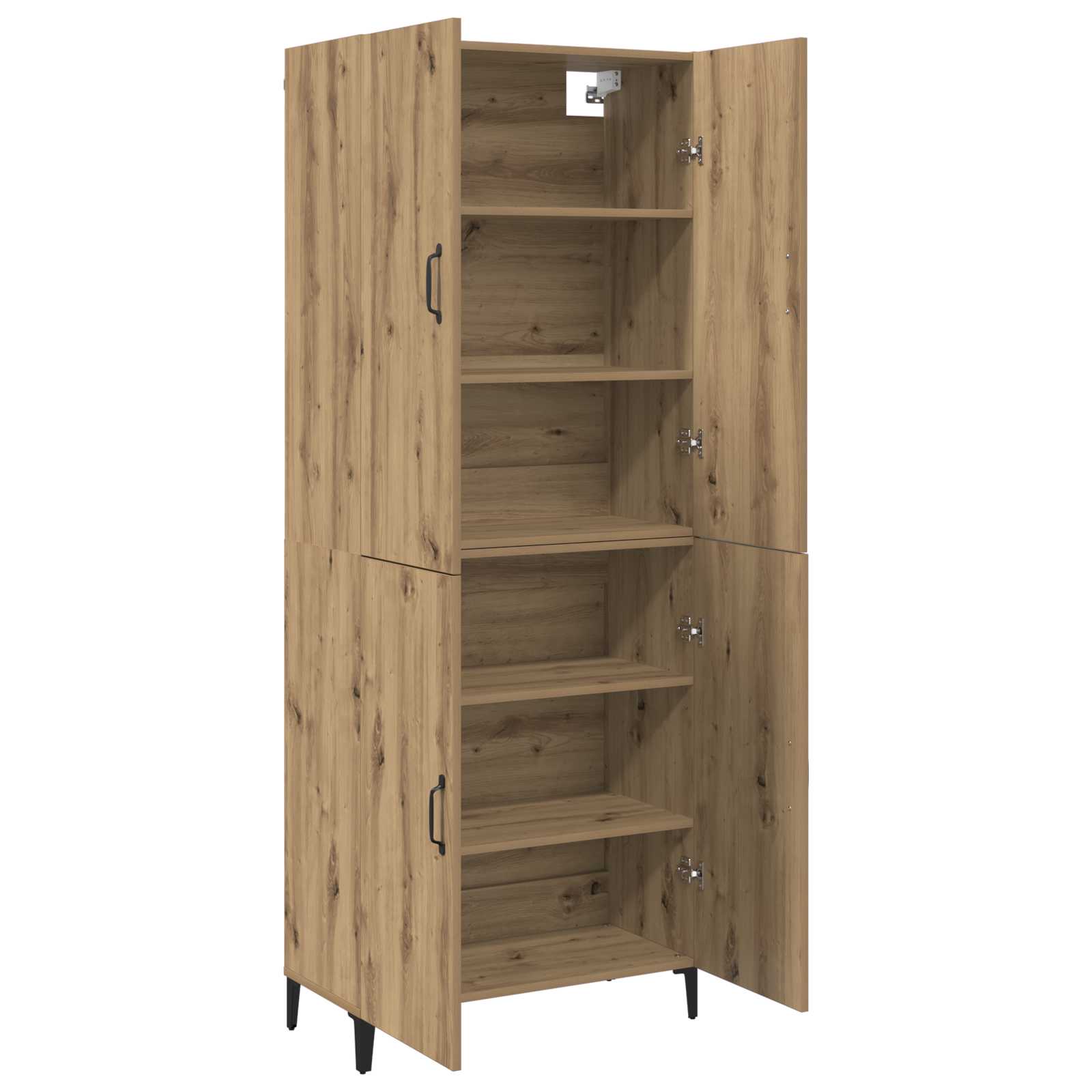Haut Armoire 2 pcs Chêne artisanal Bois d'ingénierie - XIOS