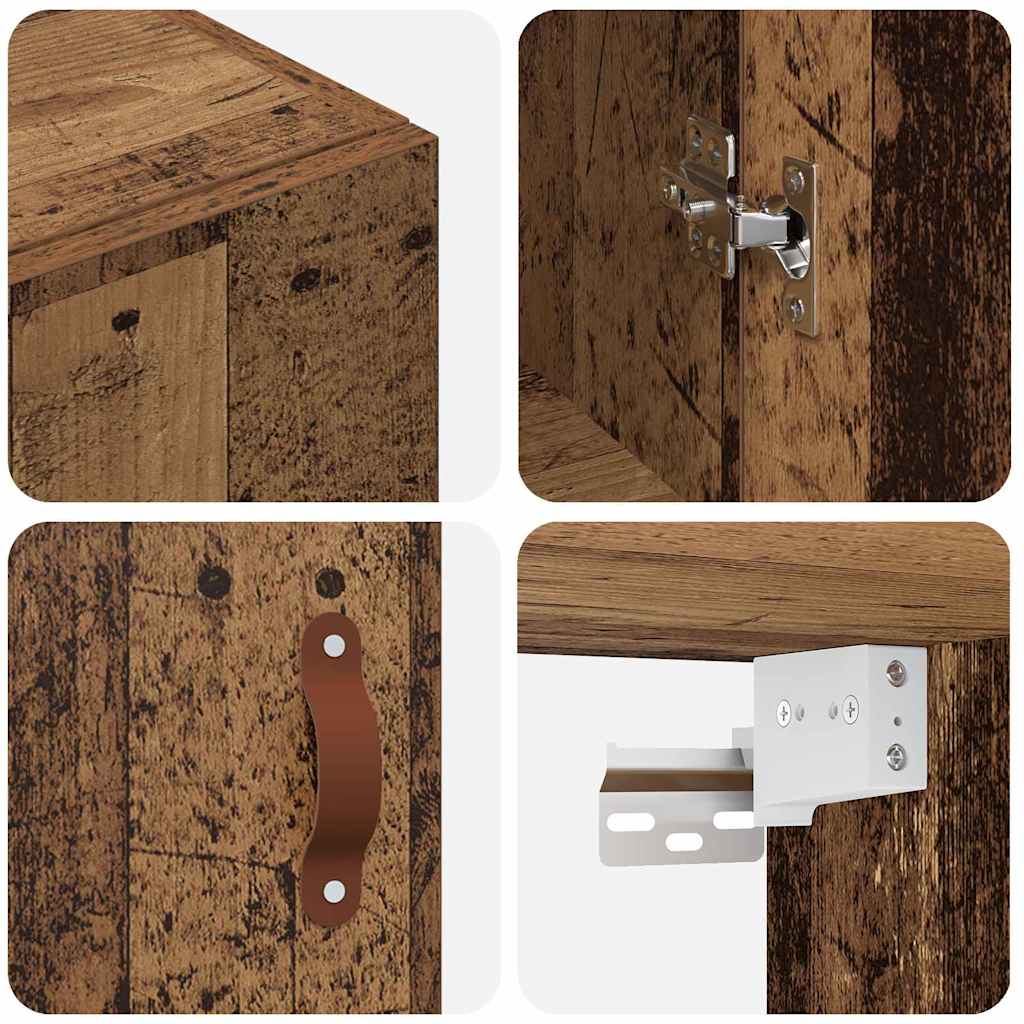 Armoires Murailles 2 pcs Bois ancien 69,5 x 34 x 90 cm - XIOS