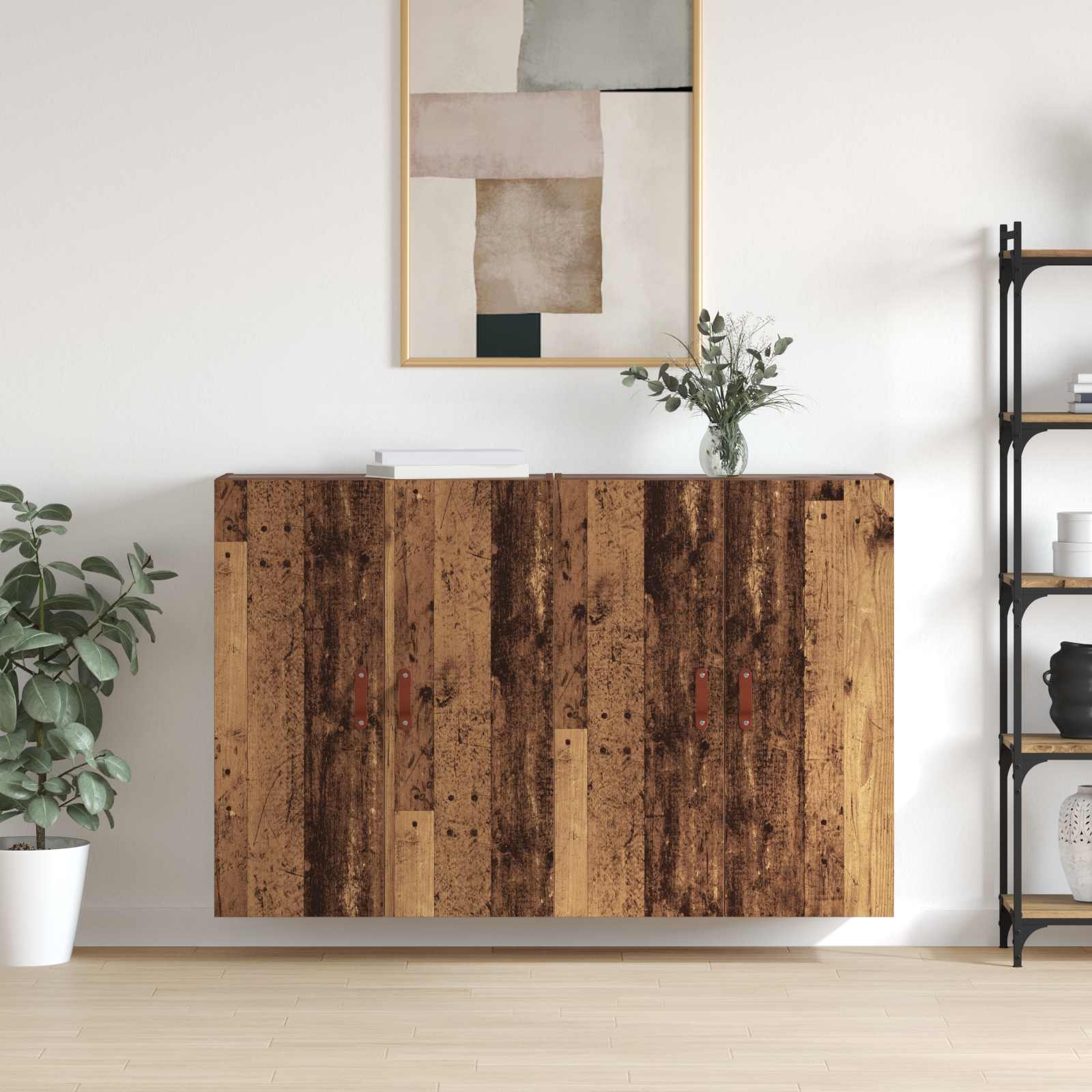 Armoire Murale 2 pcs Bois ancien 69,5 x 34 x 90 cm - XIOS