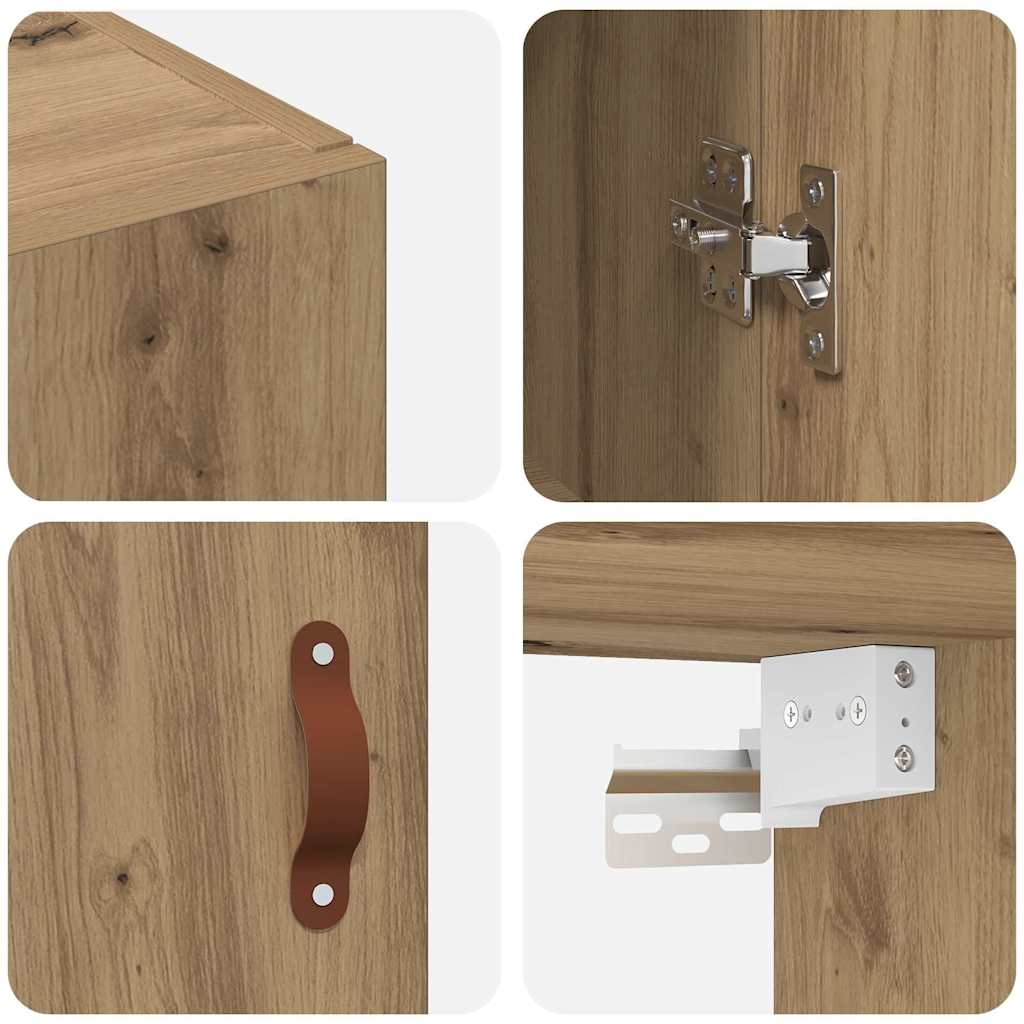 Armoires Murailles 2 pcs chêne artisanal 69,5 x 34 x 90 cm - XIOS