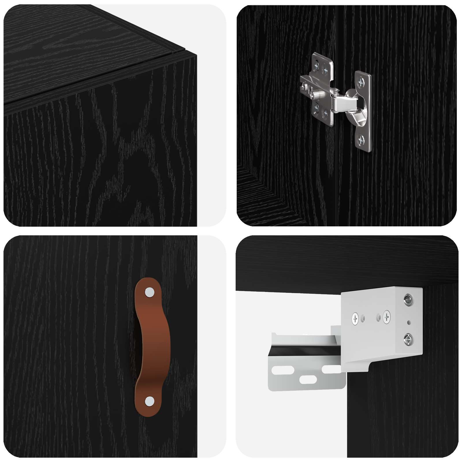 Armoire Murale Montage mural 2 pcs Chêne noir 69,5 x 34 x 90 cm - XIOS