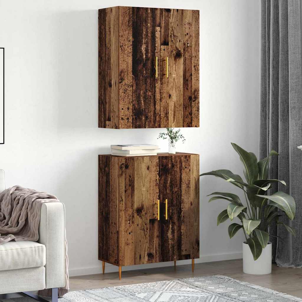 Haut Armoire Bois ancien 69,5 x 34 x 180 cm Bois d'ingénierie - XIOS