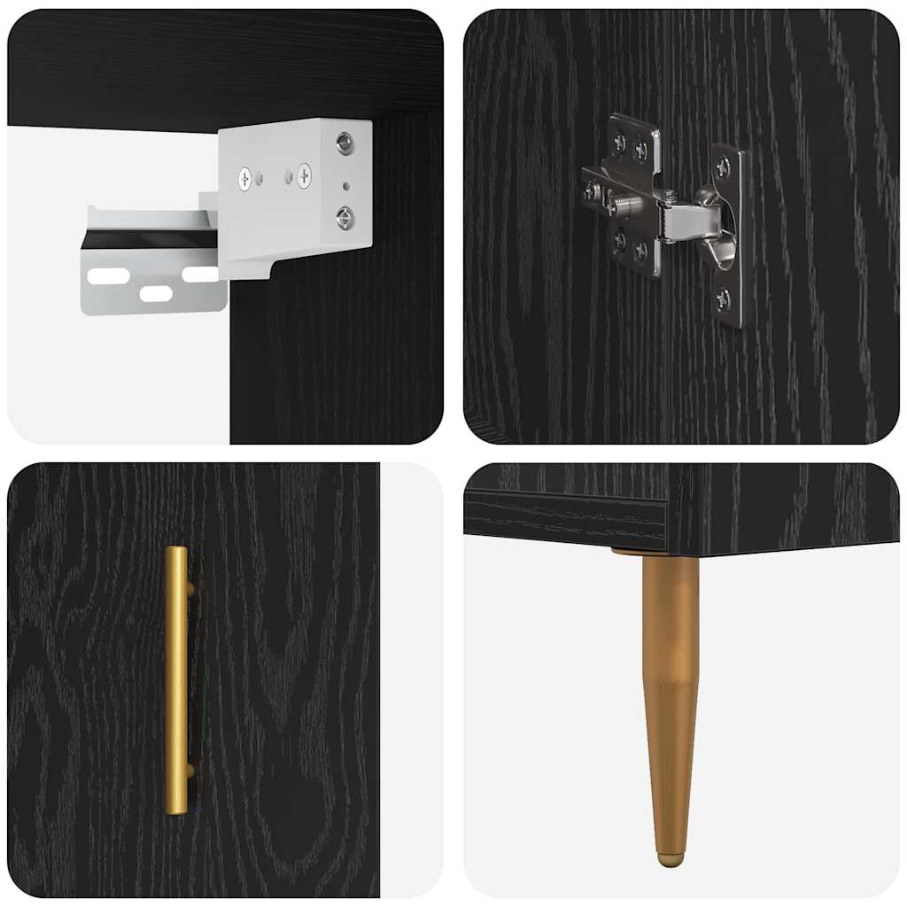 Haut Armoire Chêne noir 69,5 x 34 x 180 cm Bois d'ingénierie - XIOS