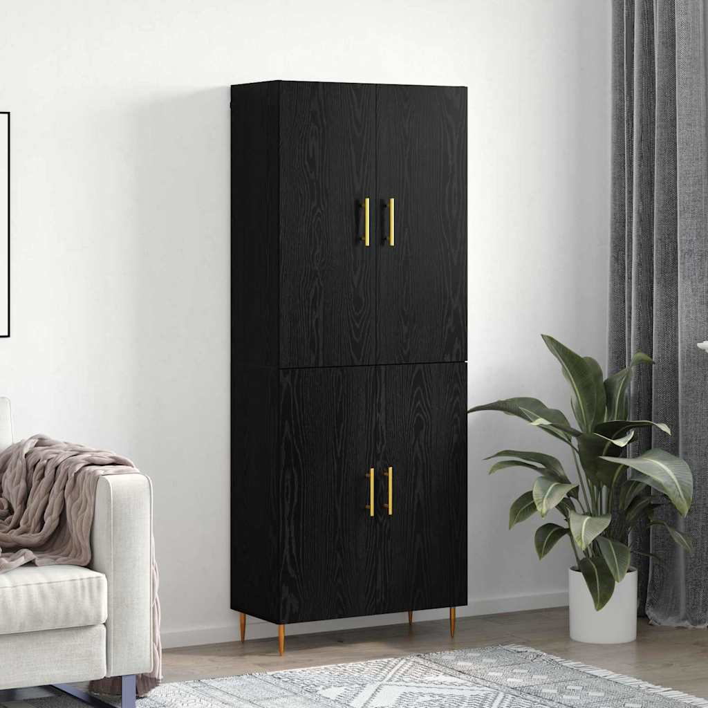 Haut Armoire Chêne noir 69,5 x 34 x 180 cm Bois d'ingénierie - XIOS