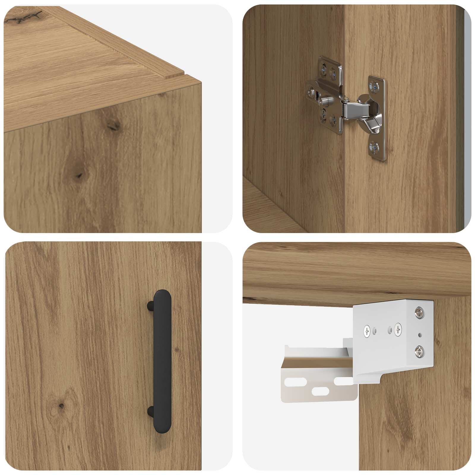 Armoires Murailles 2 pcs chêne artisanal 69,5 x 34 x 90 cm - XIOS