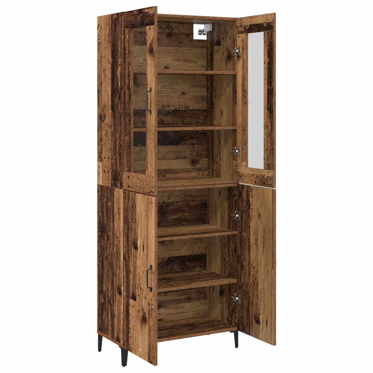 Haut Armoire 2 pc Bois ancien 69,5 x 34 x 180 cm