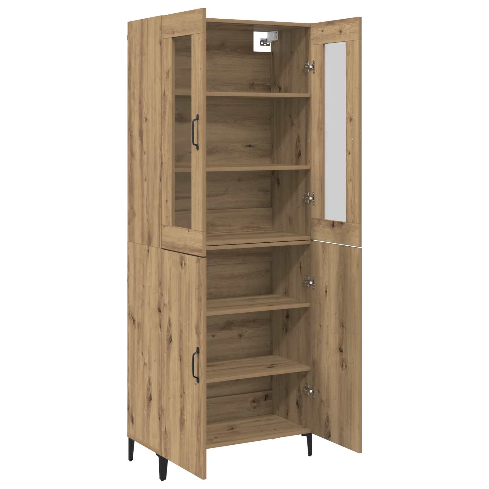 Haut Armoire 2 pcs Chêne artisanal Bois d'ingénierie - XIOS