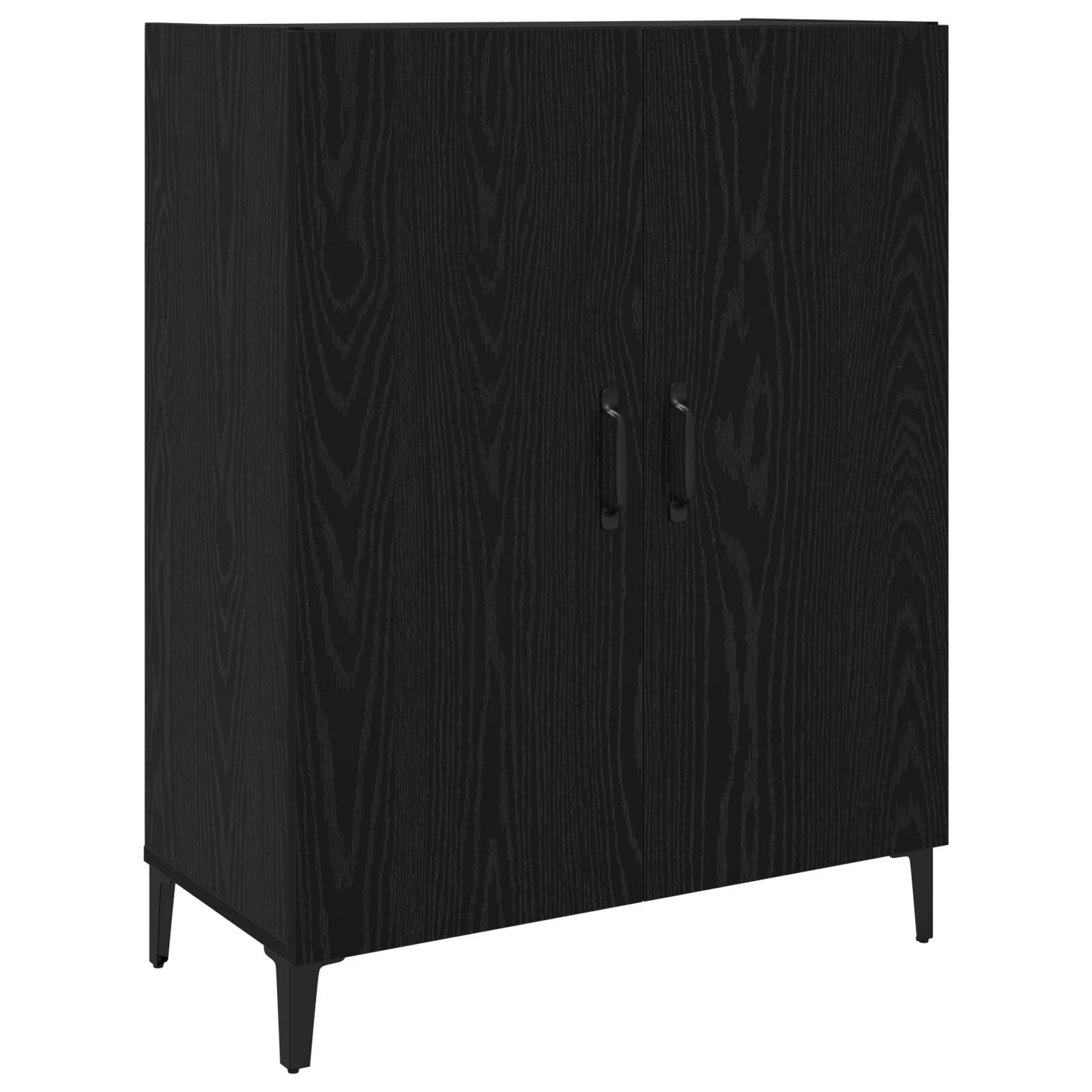 Haut Armoire 2 pcs Chêne noir Bois d'ingénierie - XIOS
