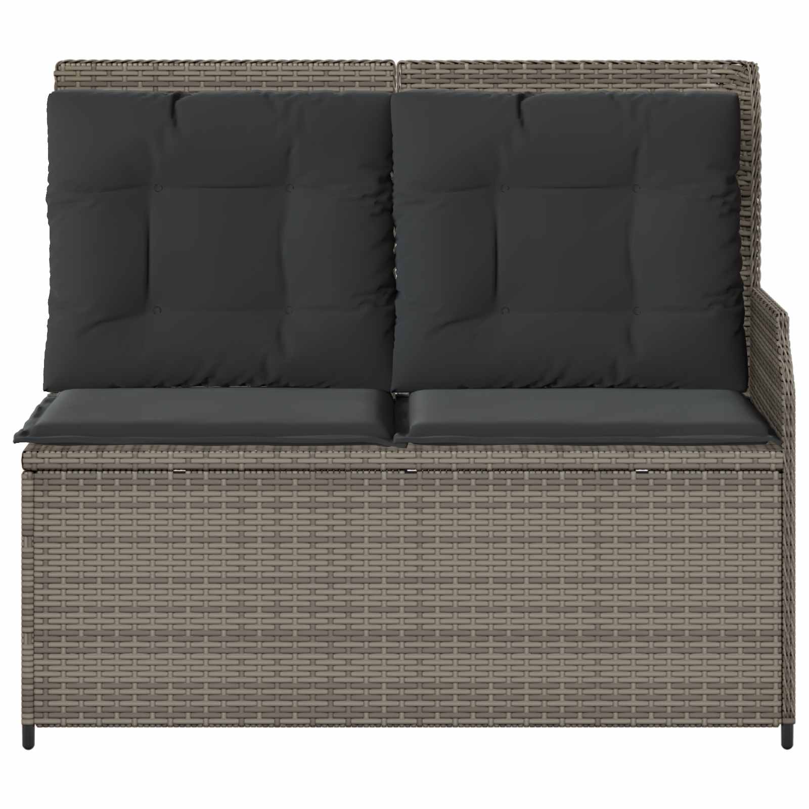 Banc de jardin avec coussin Gris polyrotin - XIOS