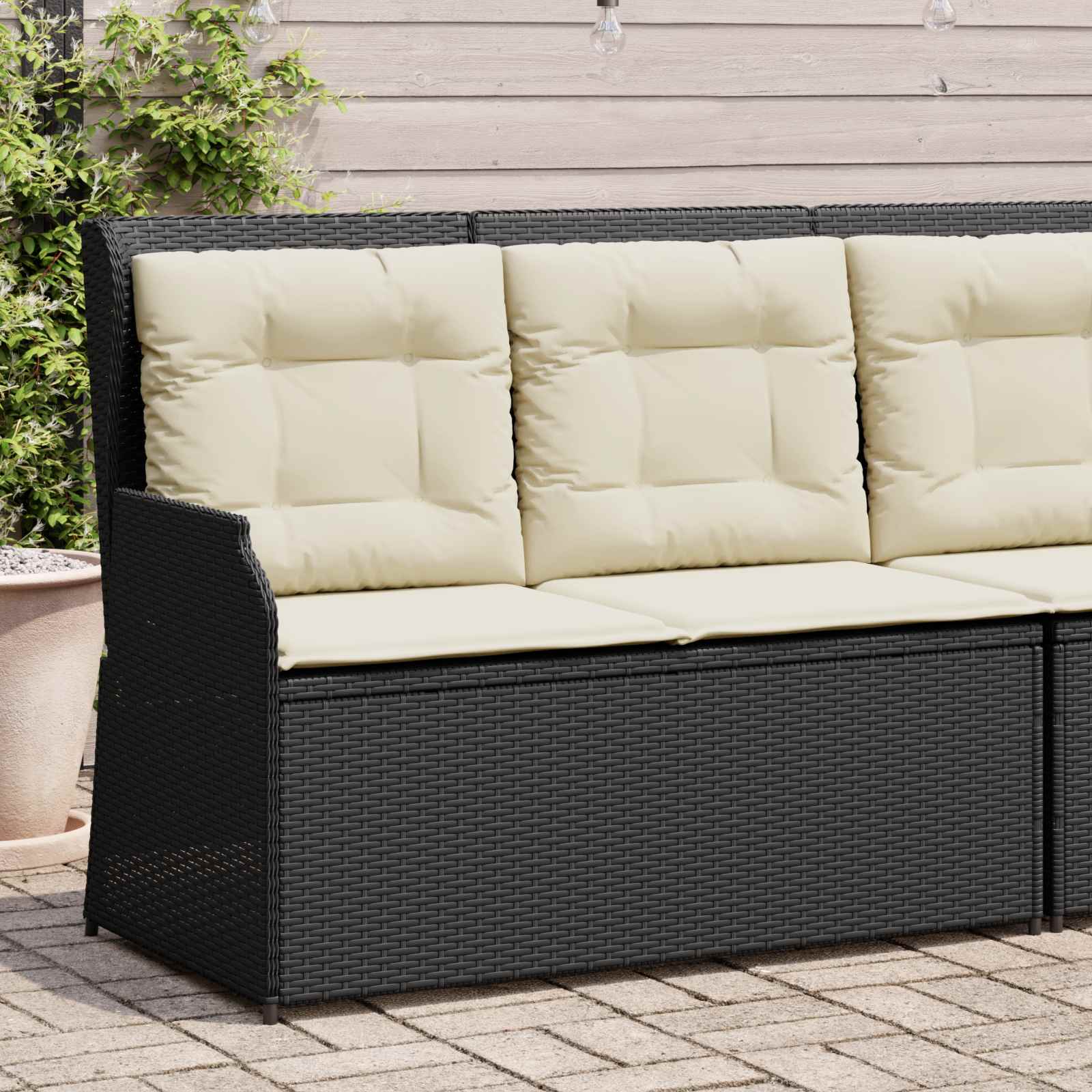 Banc de jardin Noir polyrotin - XIOS