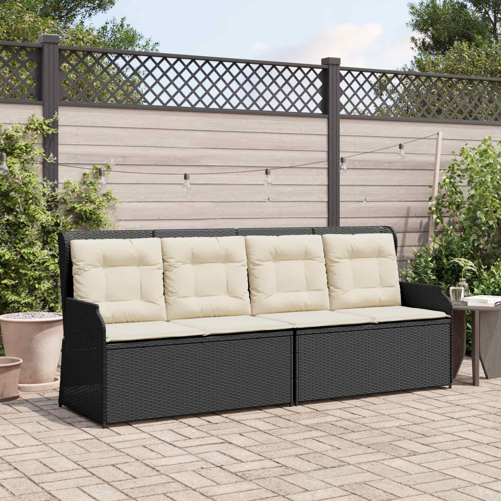 Banc de jardin Noir polyrotin - XIOS