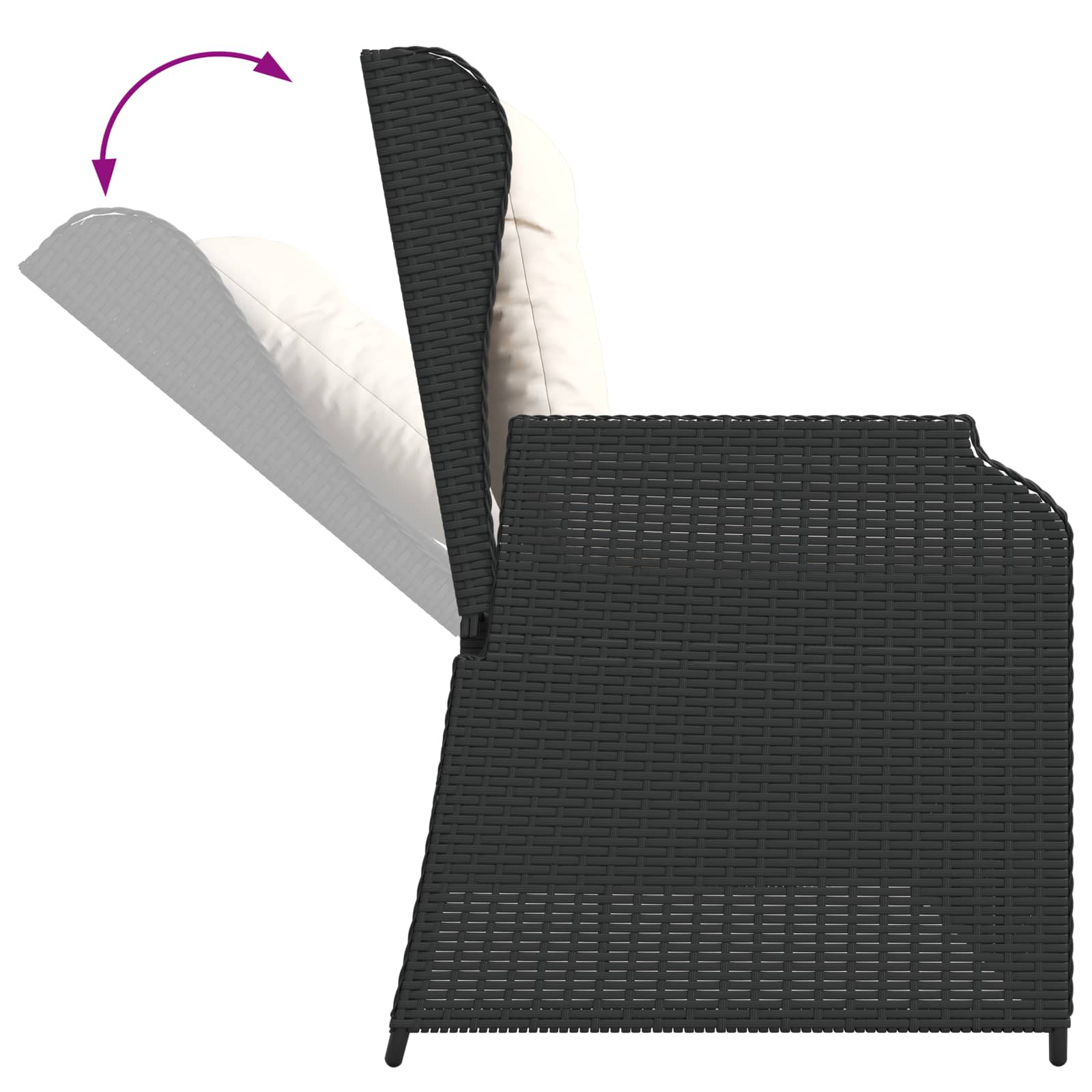 Banc de jardin Noir polyrotin - XIOS