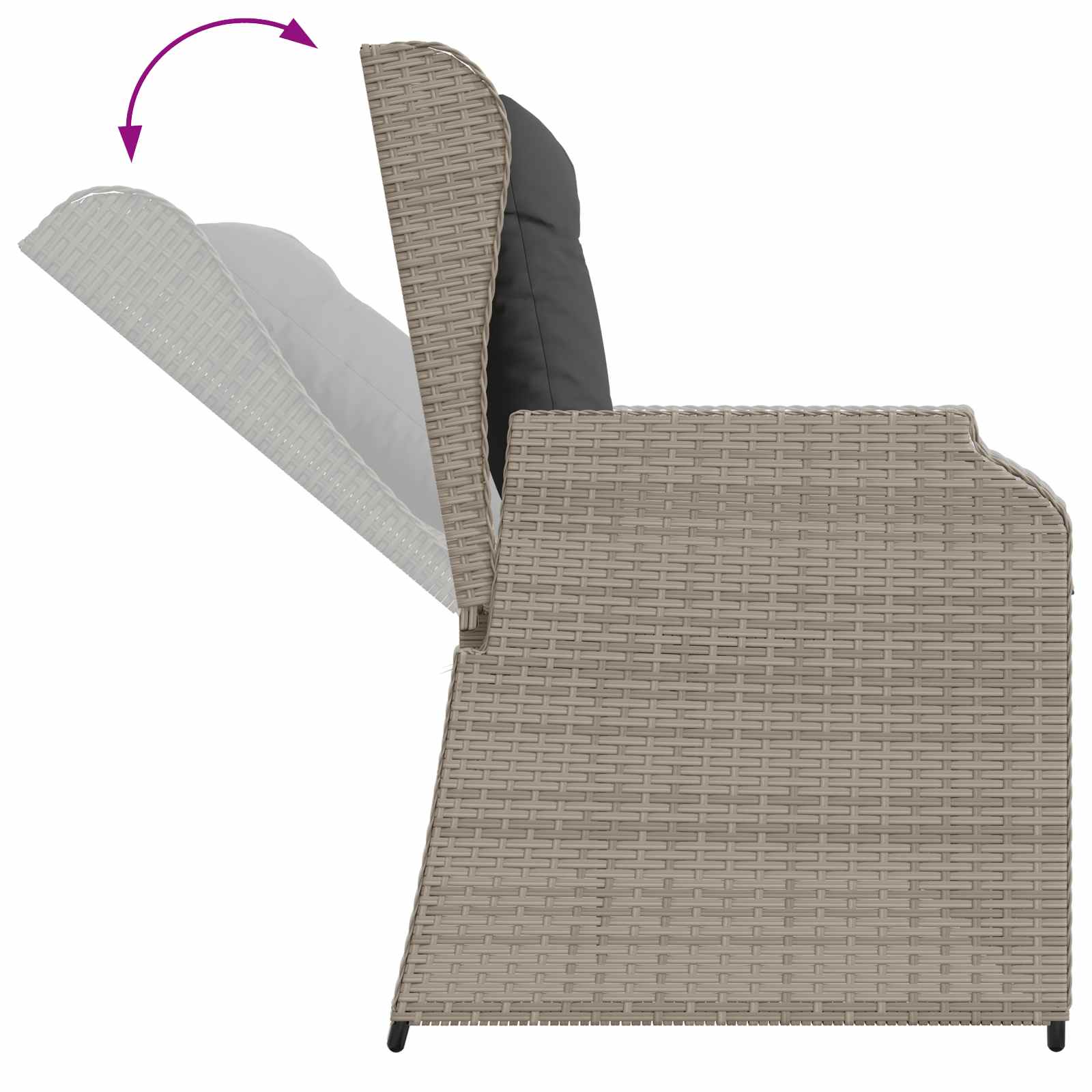 Banc de jardin Gris clair polyrotin - XIOS