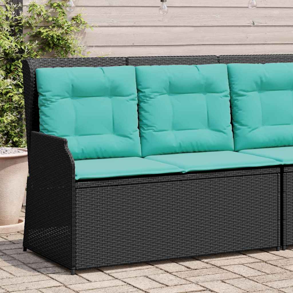 Banc de jardin Noir polyrotin