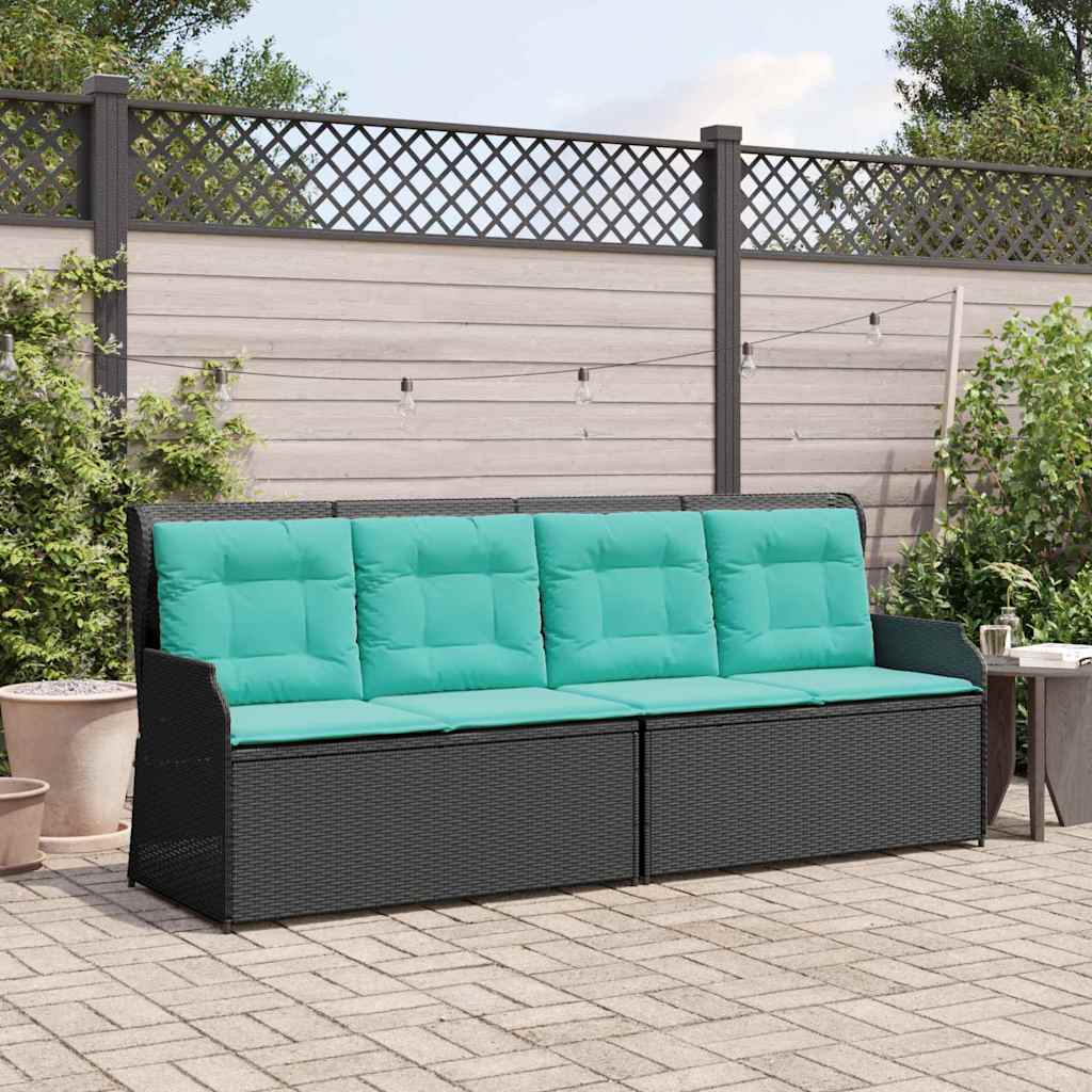 Banc de jardin Noir polyrotin