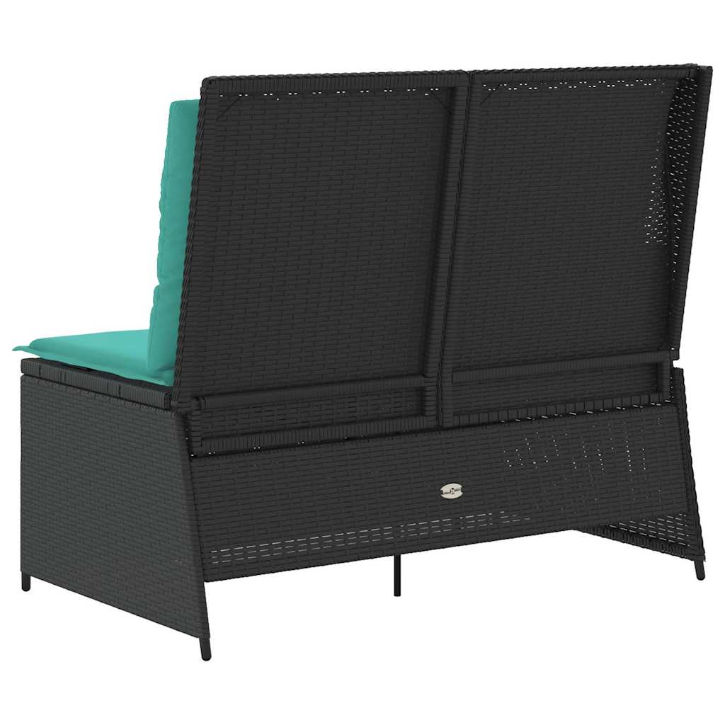 Banc de jardin Noir polyrotin