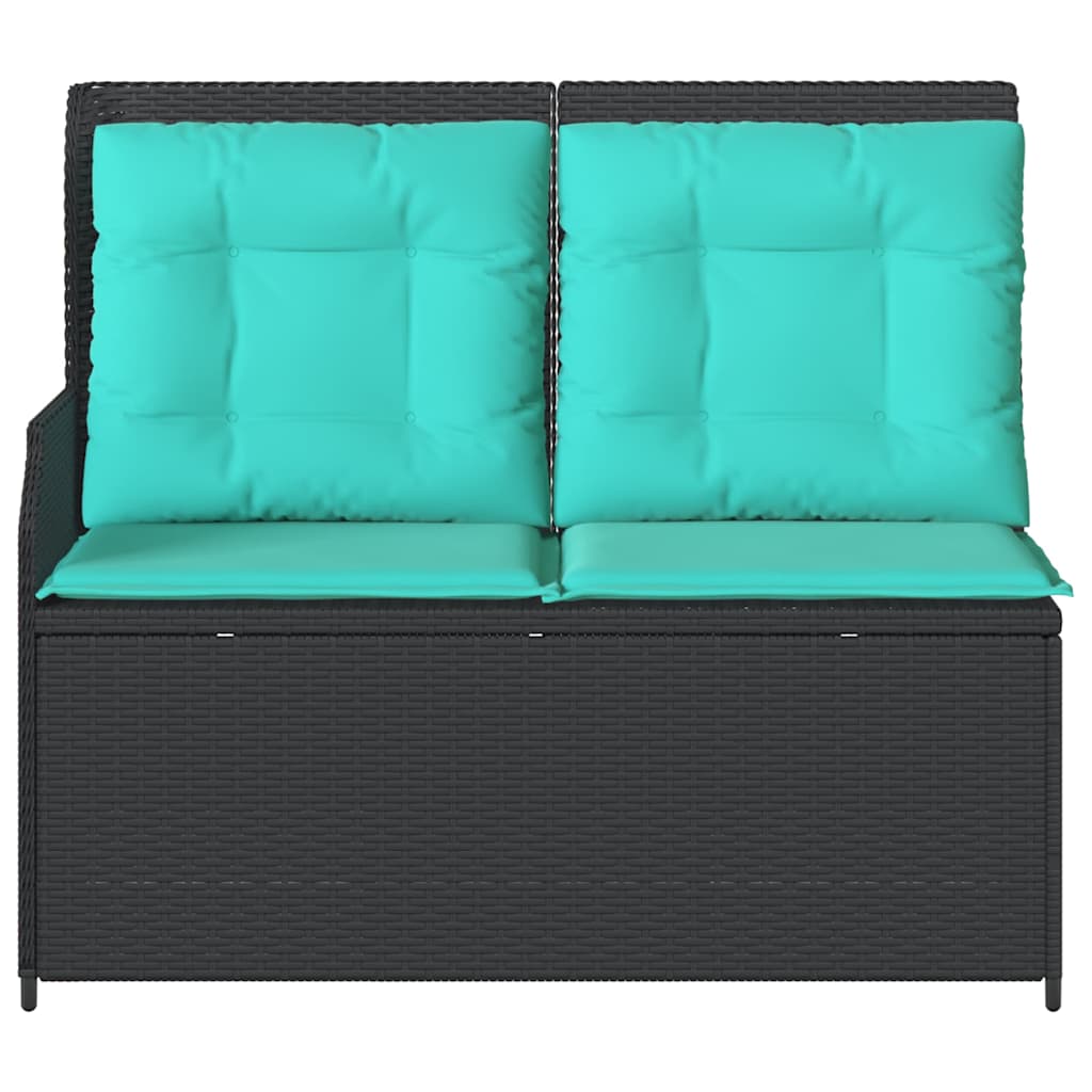 Banc de jardin Noir polyrotin