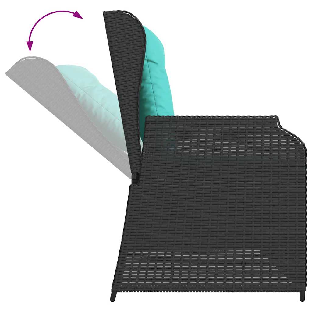 Banc de jardin Noir polyrotin