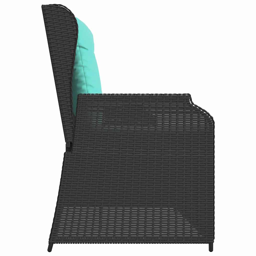 Banc de jardin Noir polyrotin