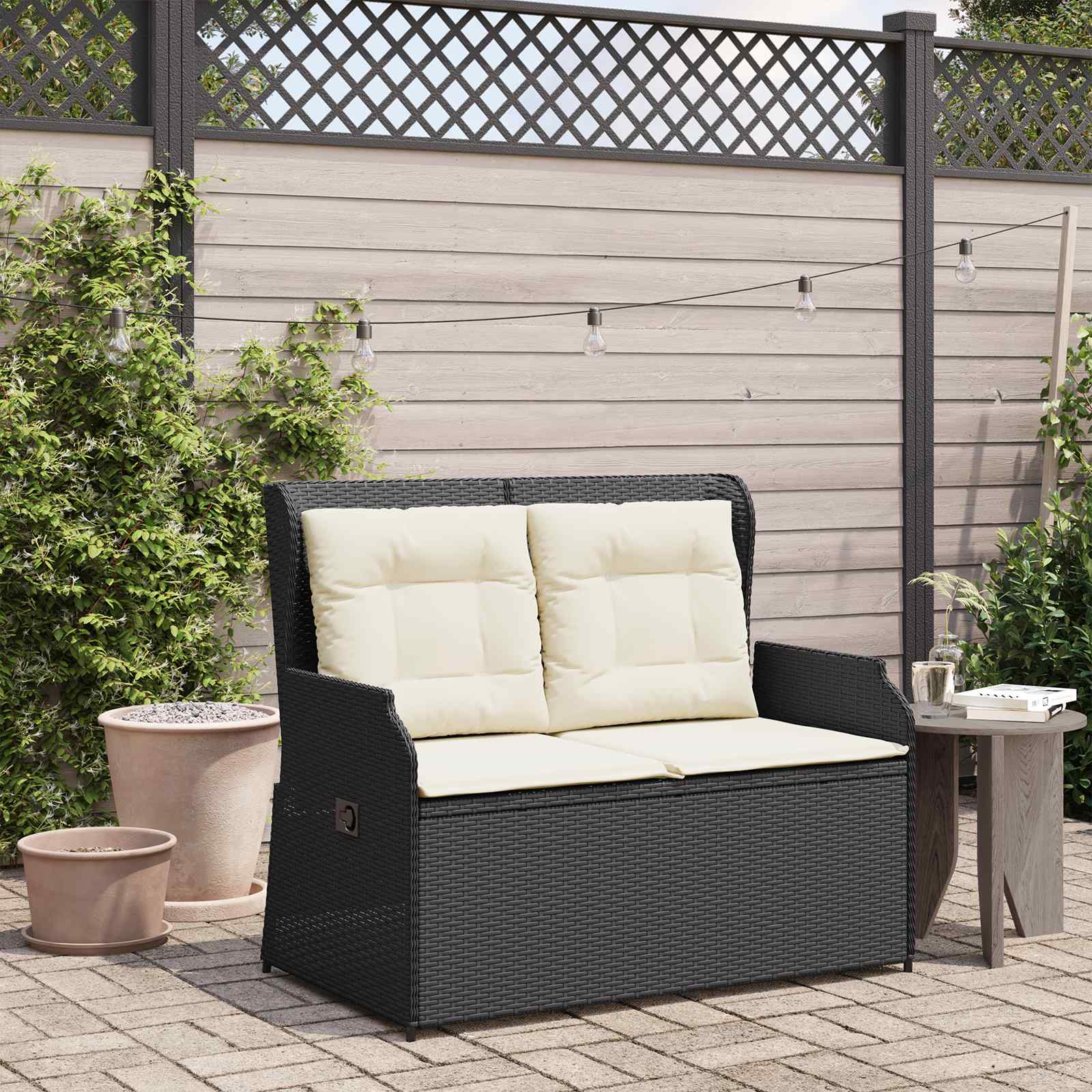 Banc de jardin Noir polyrotin - XIOS