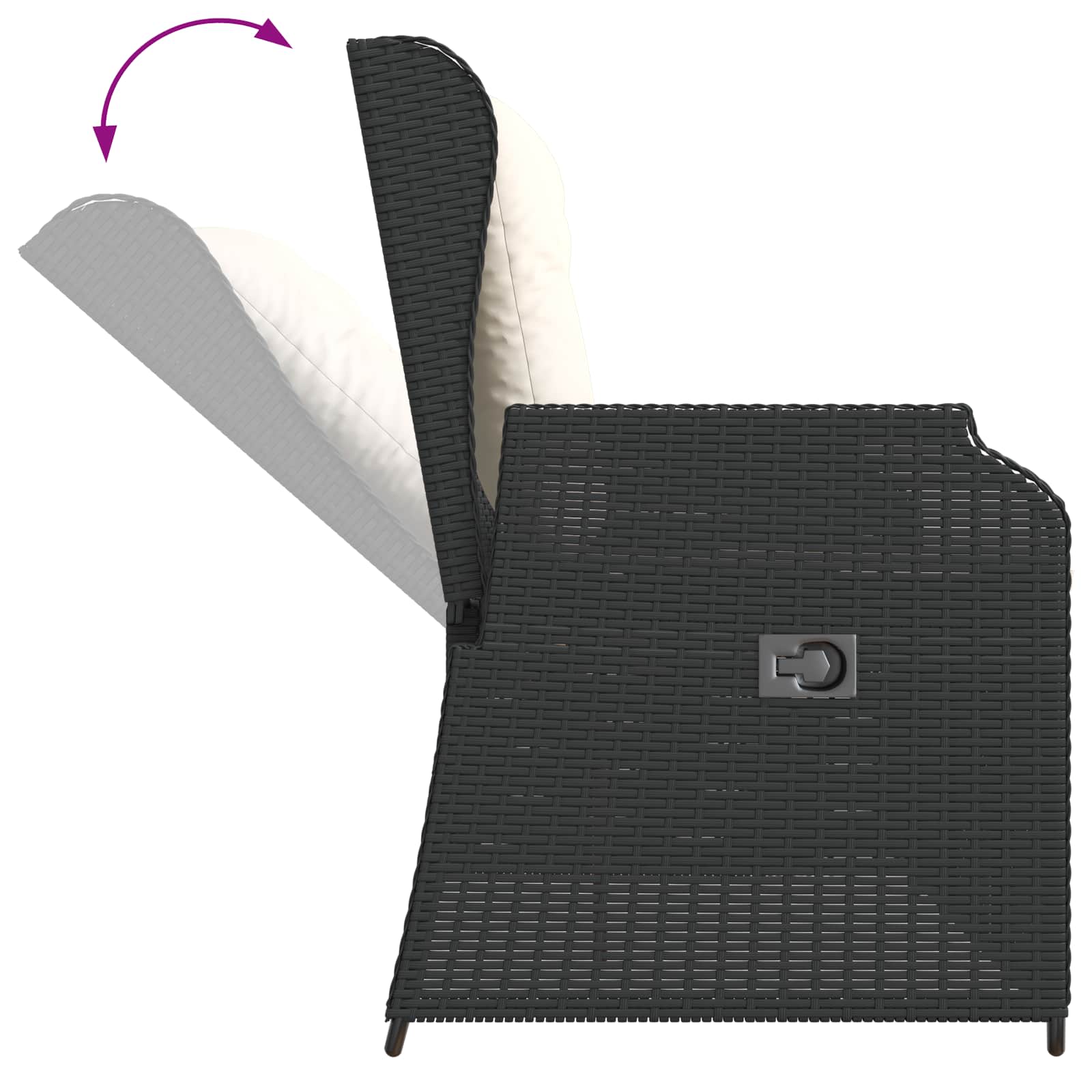 Banc de jardin Noir polyrotin - XIOS