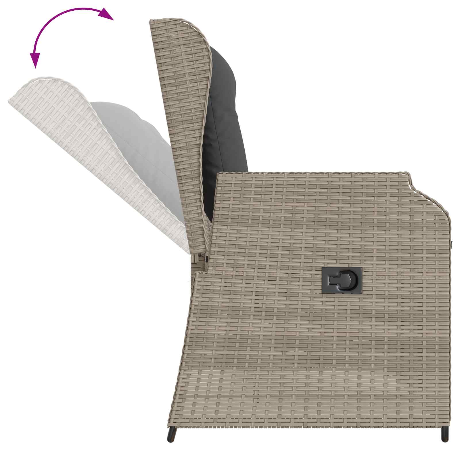 Banc de jardin Gris clair polyrotin - XIOS