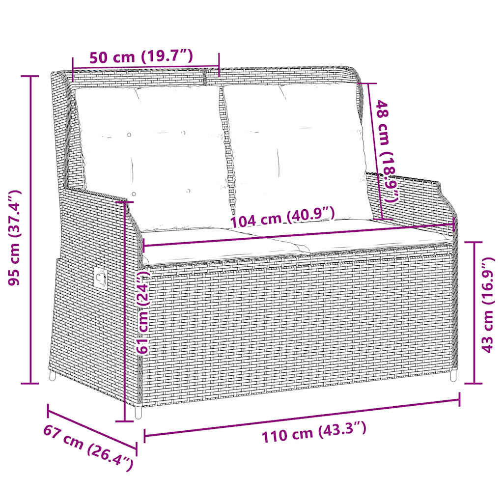 Banc de jardin Marron polyrotin - XIOS