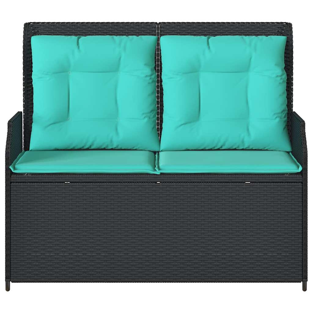 Banc de jardin Noir polyrotin