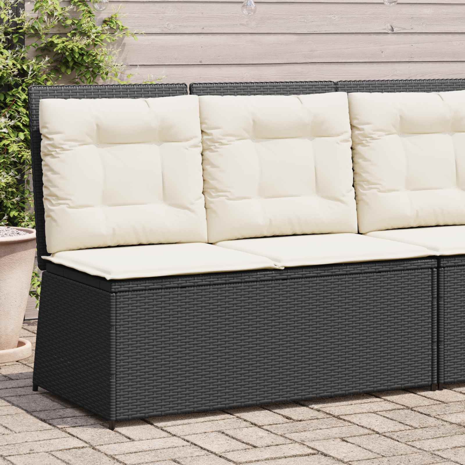 Banc de jardin Noir polyrotin - XIOS