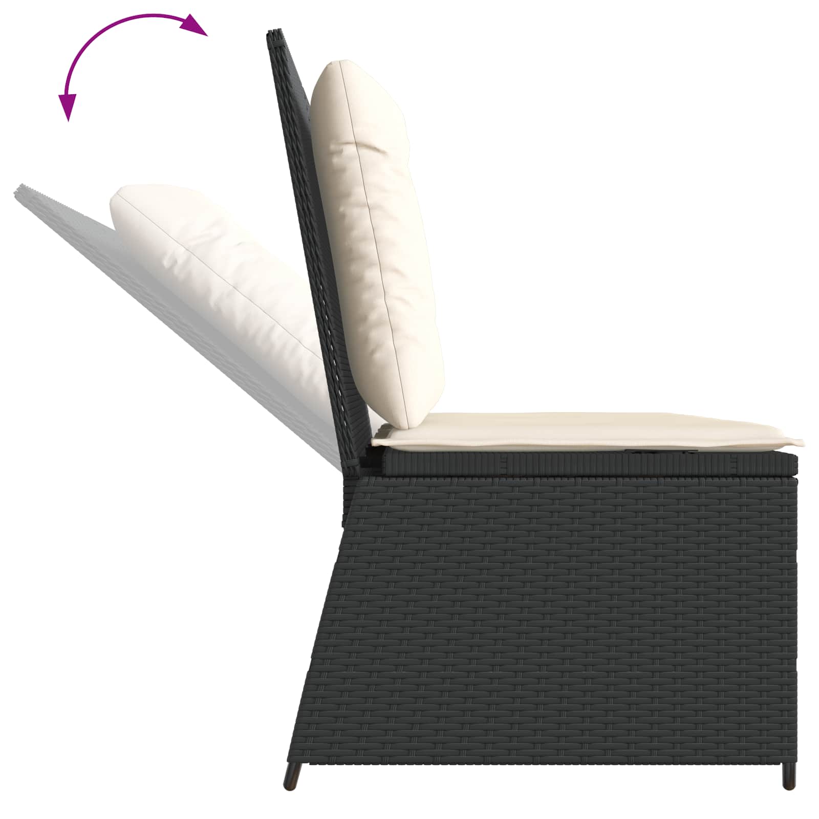 Banc de jardin Noir polyrotin - XIOS