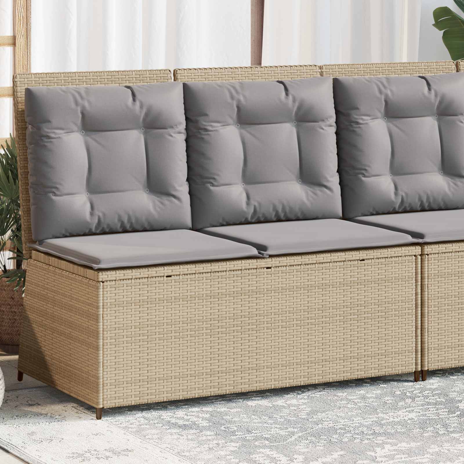 Banc de jardin Beige polyrotin - XIOS