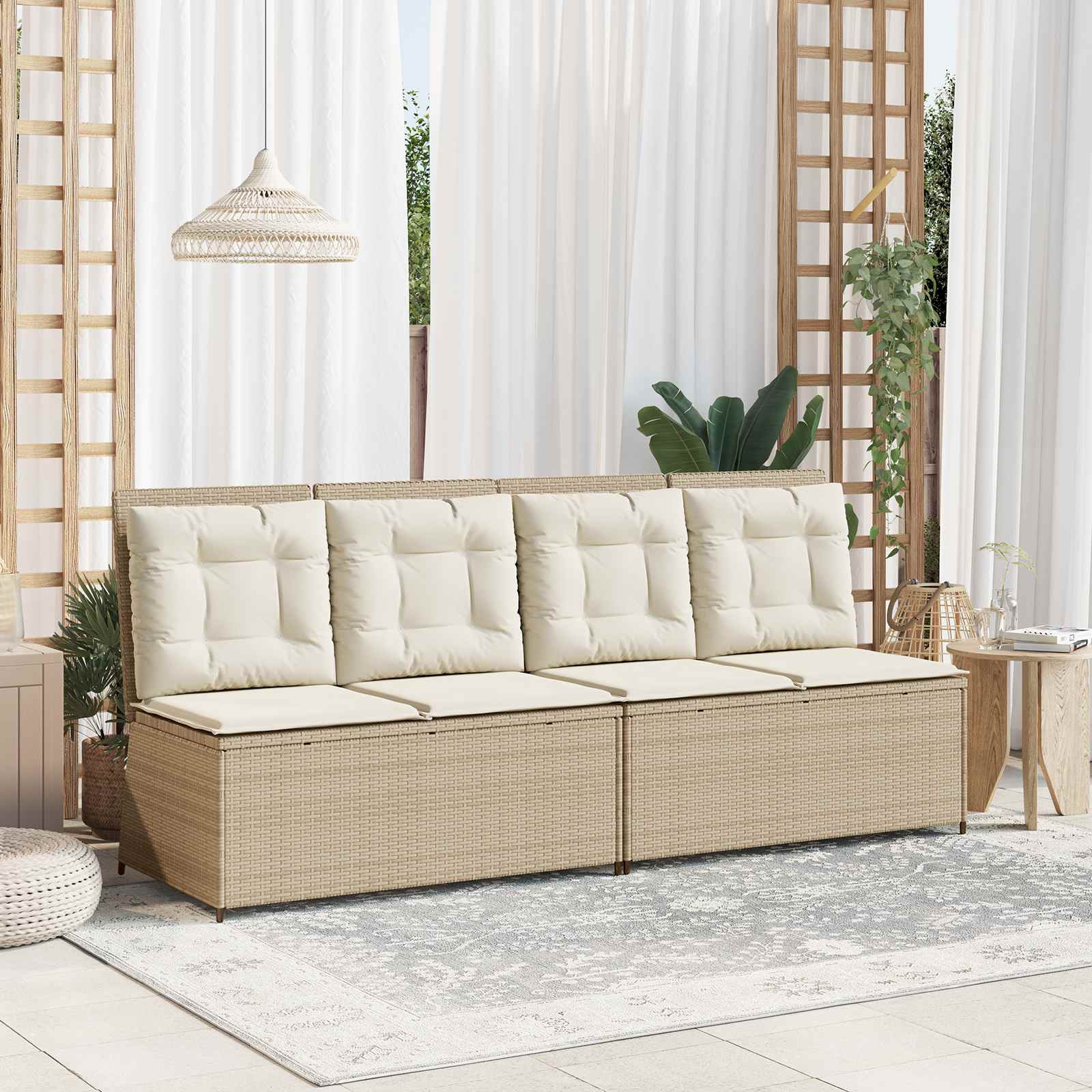 Banc de jardin Beige polyrotin - XIOS