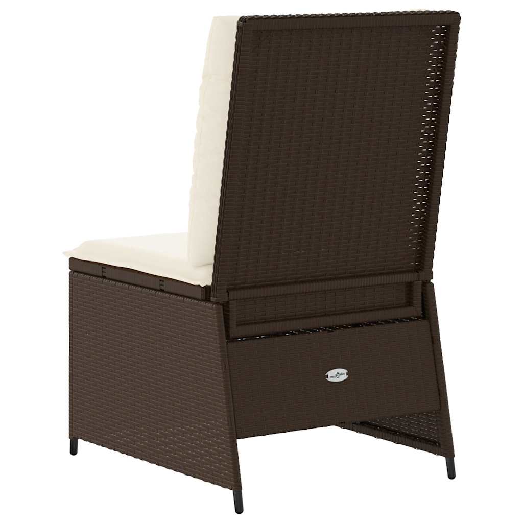 Canapé de jardin avec coussin Noir et blanc crème polyrotin - XIOS